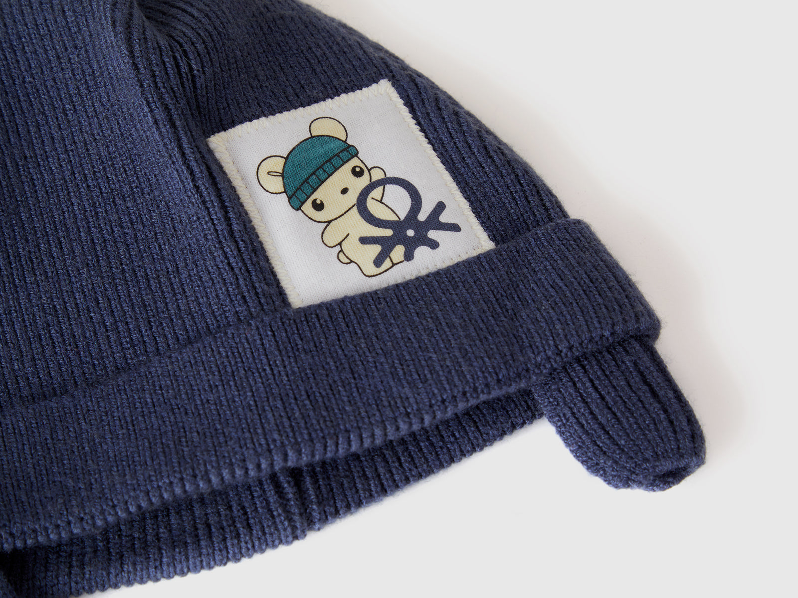 Berretto con paraorecchie da neonato blu scuro 3 | Benetton Outlet
