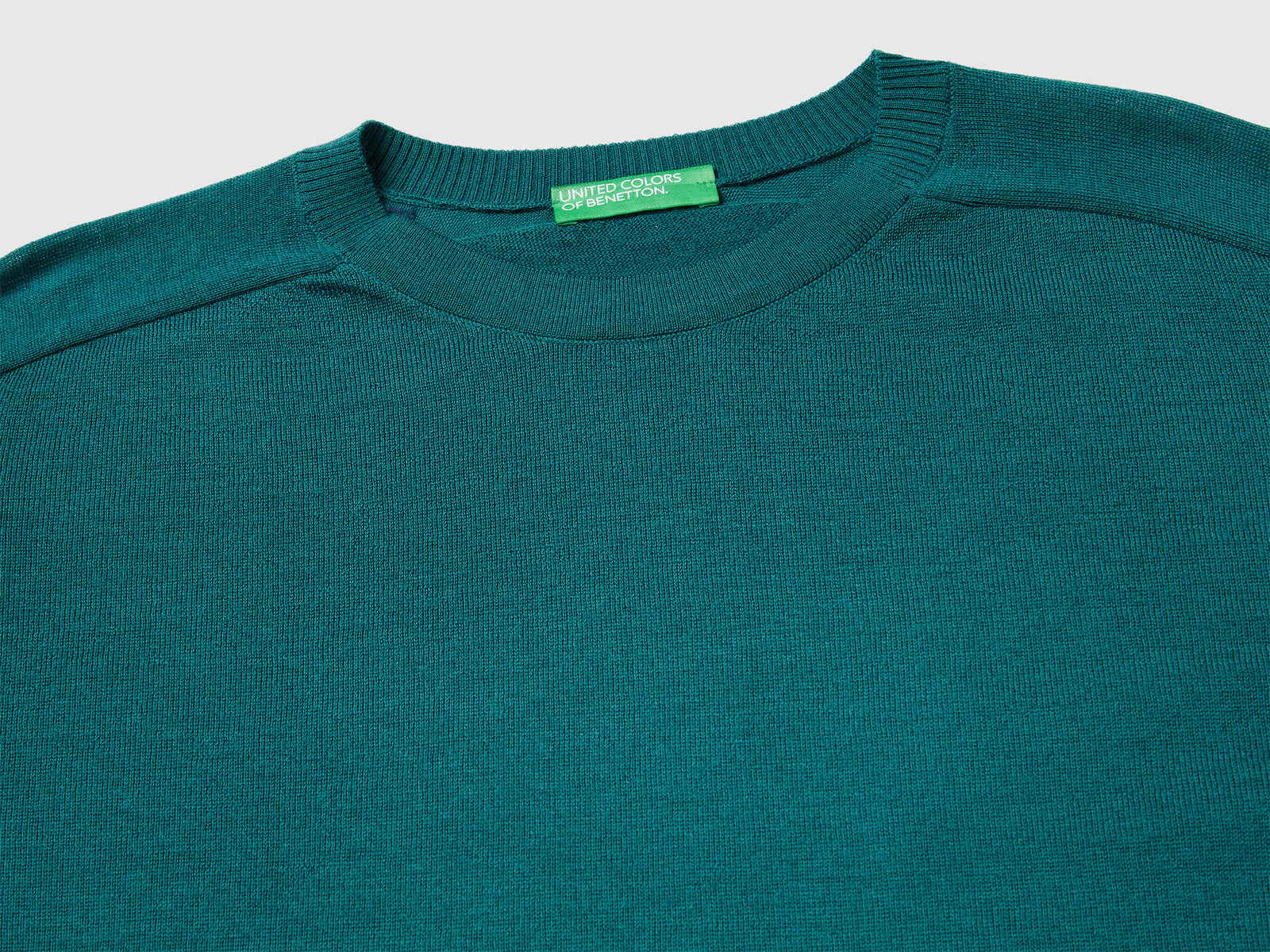 Maglia in pura lana Merino da donna verde scuro 3 | Benetton Outlet