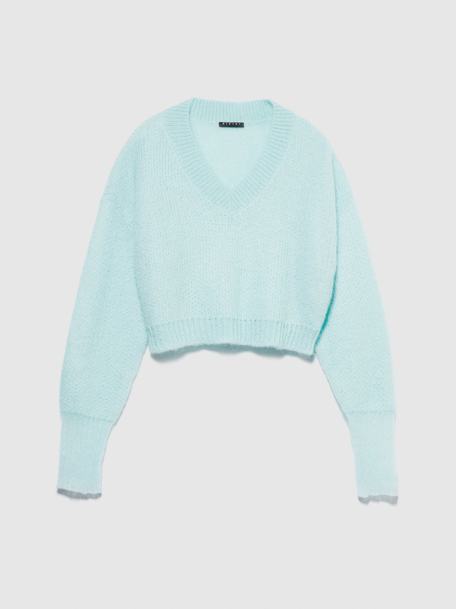 Maglia cropped da donna azzurro | Sisley Outlet