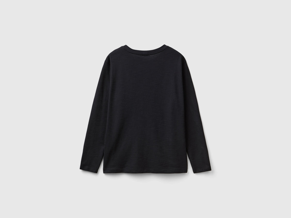 T-shirt manica lunga in cotone leggero