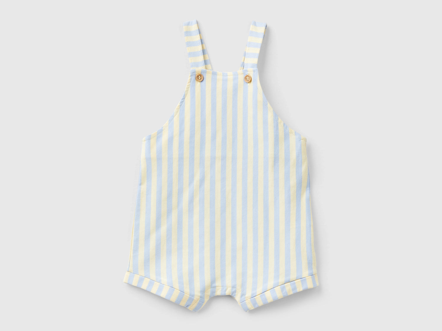Salopette a righe in cotone bio da neonato multi-color | Benetton Outlet