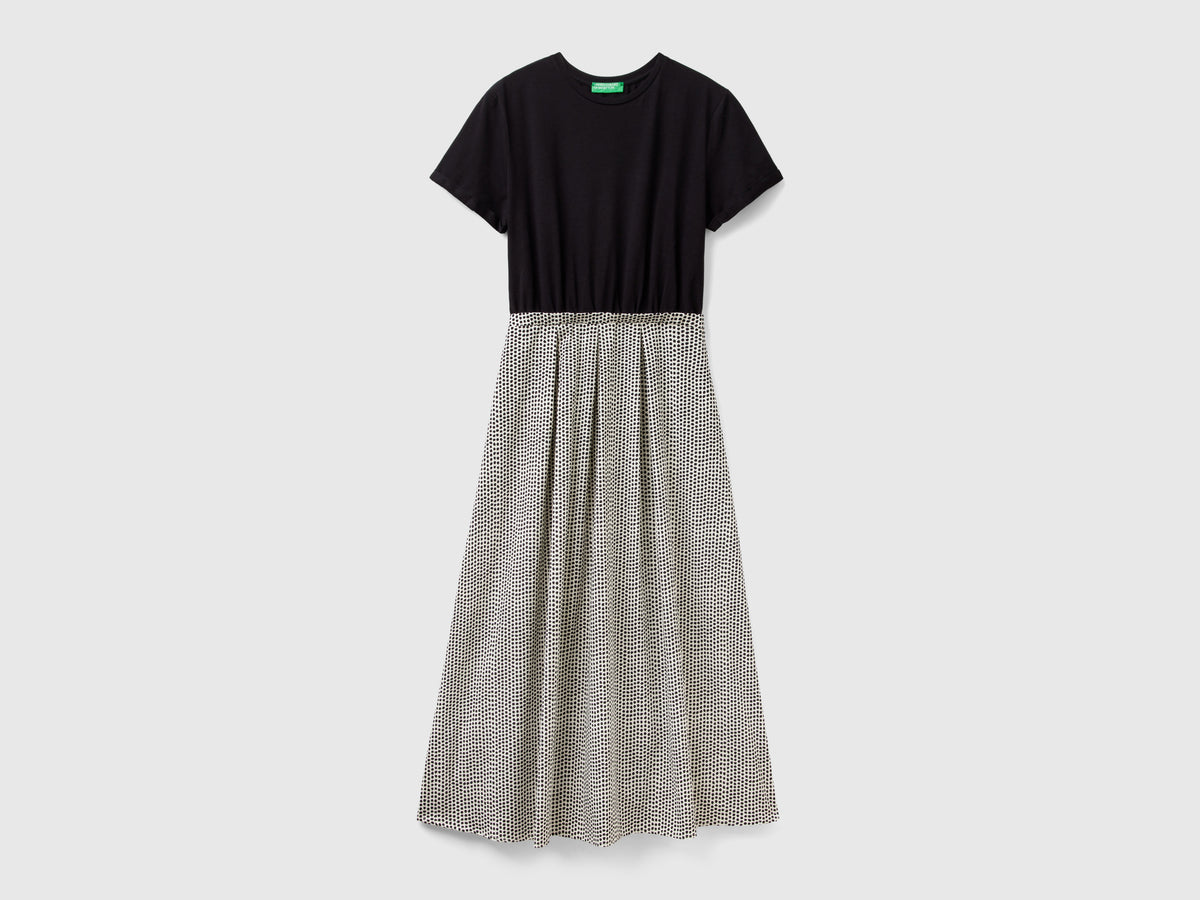 Vestito lungo con gonna stampata