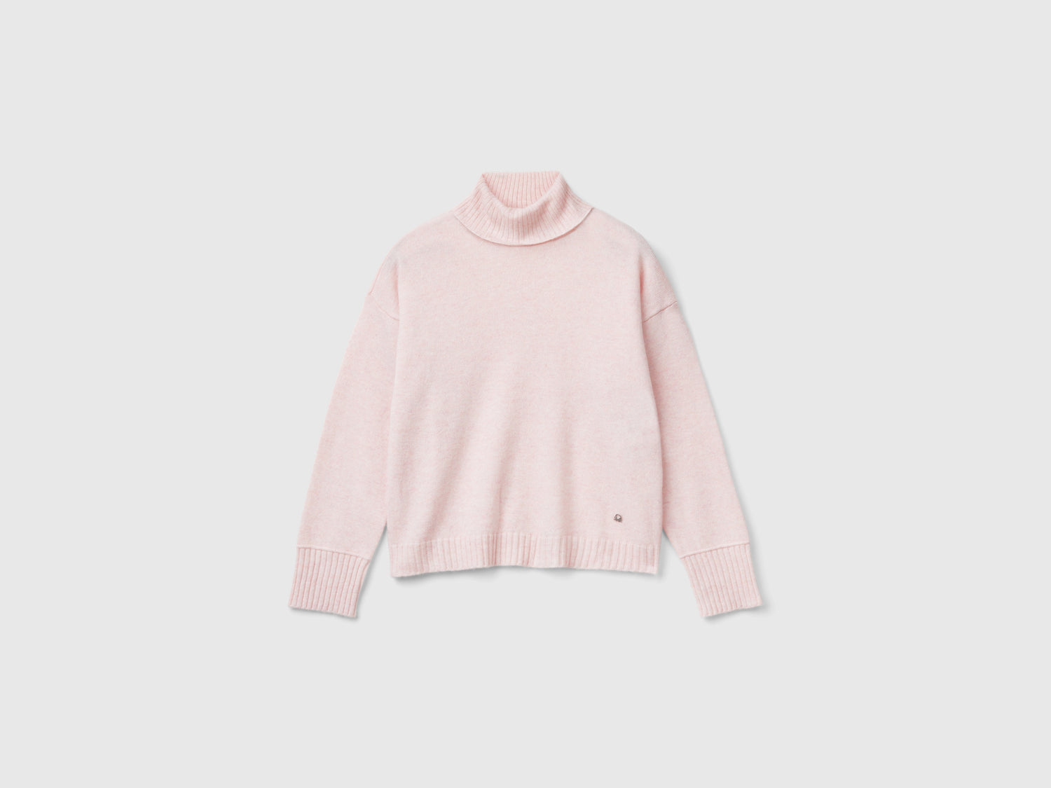 Dolcevita in misto lana da bambina rosa tenue | Benetton Outlet