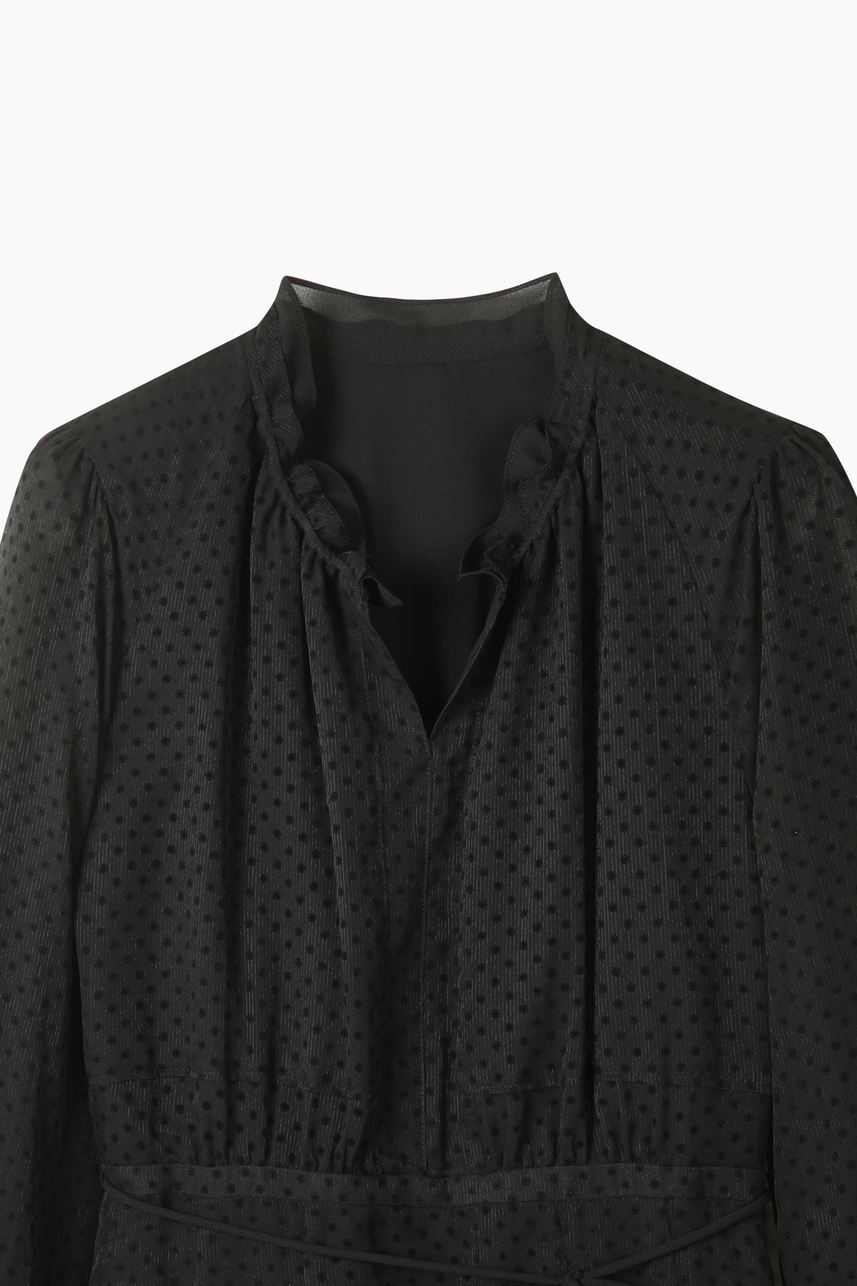 Vestito lungo micro pois