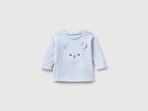 Felpa con ricamo in cotone bio