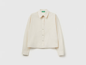 Camicia con ricamo floreale