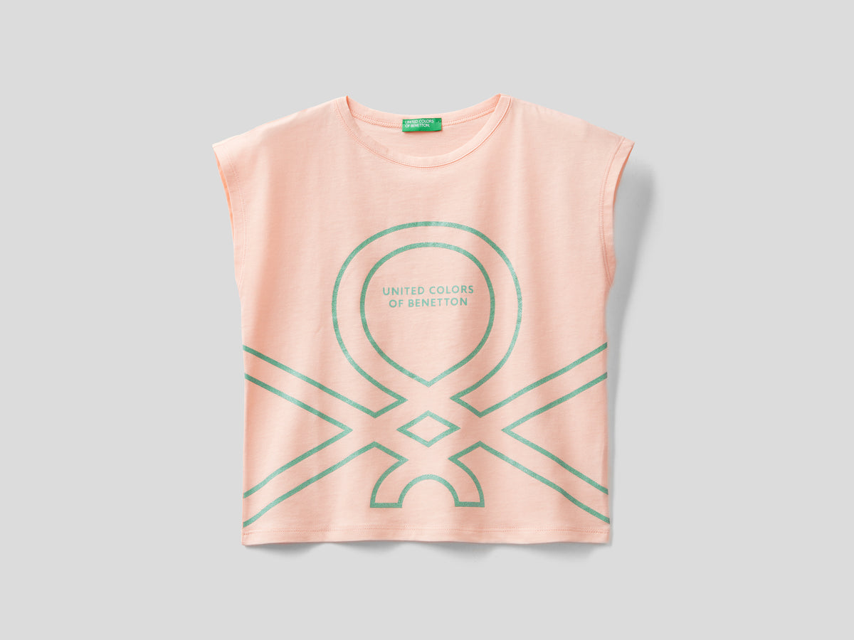 T-shirt in cotone  con stampa logo