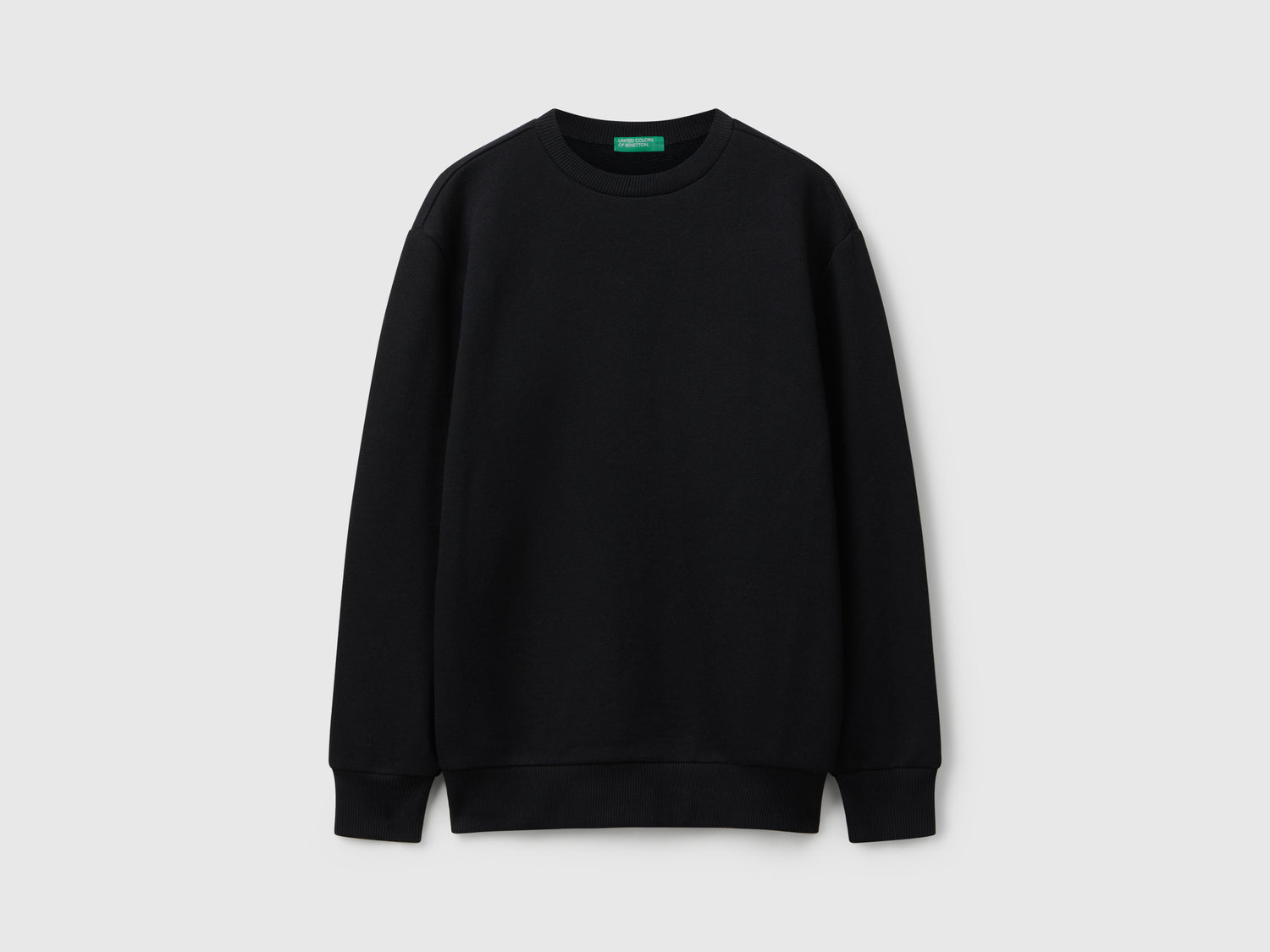 Felpa con stampa slogan da bambino nero | Benetton Outlet