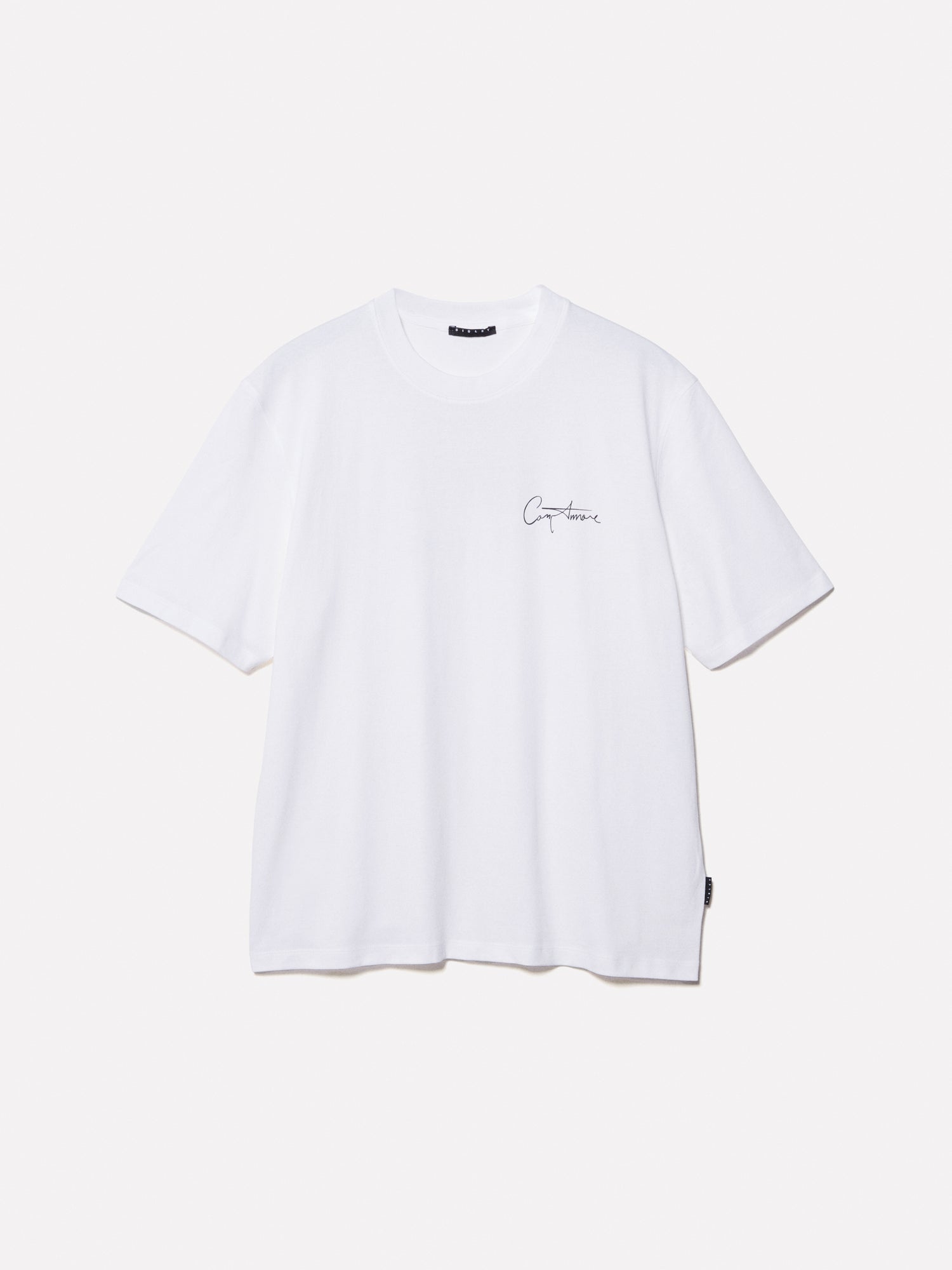 T-shirt con stampa lettering da uomo bianco | Sisley Outlet