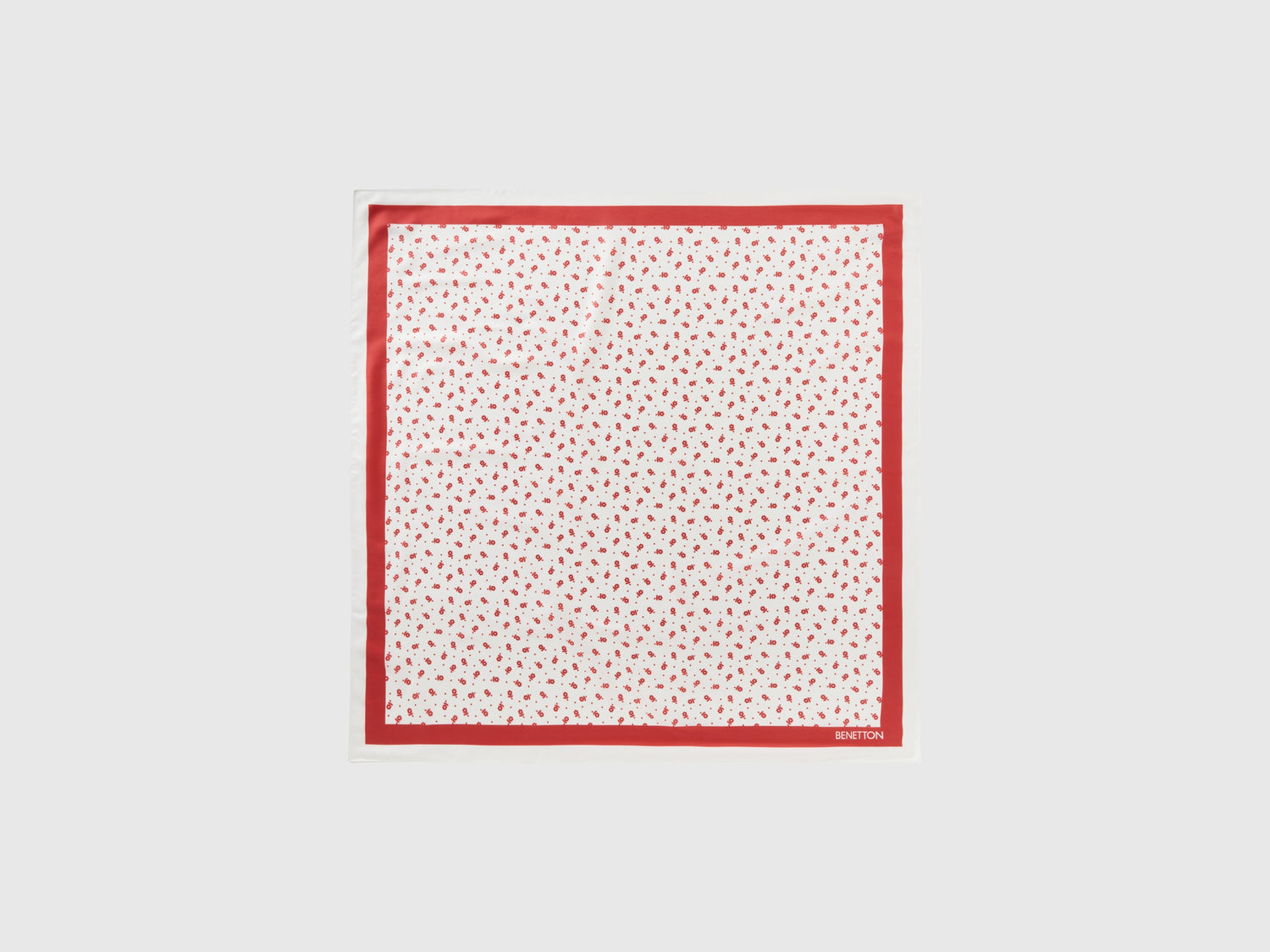 Foulard e bianco con stampa floreale da donna rosso | Benetton Outlet