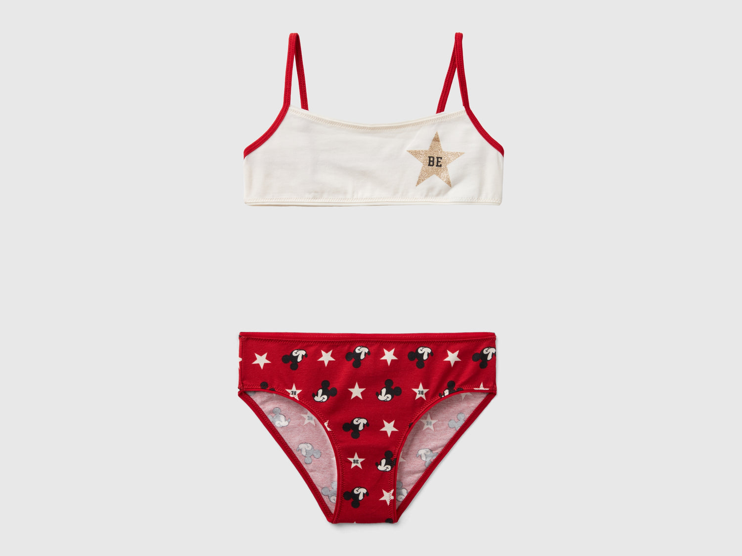 Completino top e slip Mickey Mouse da bambina multi-color | Benetton Outlet