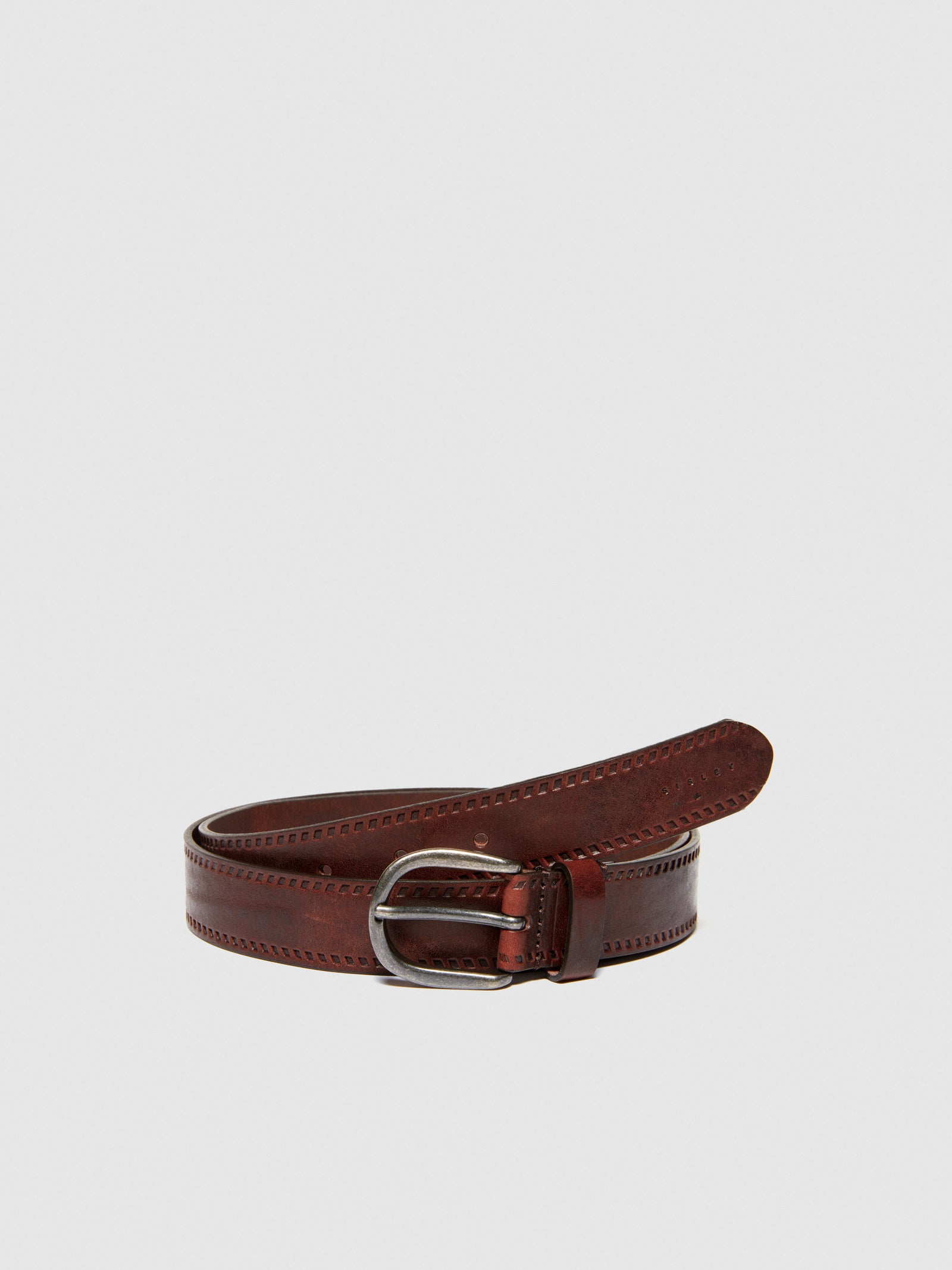 Cintura in pelle stampata da uomo marrone | Sisley Outlet