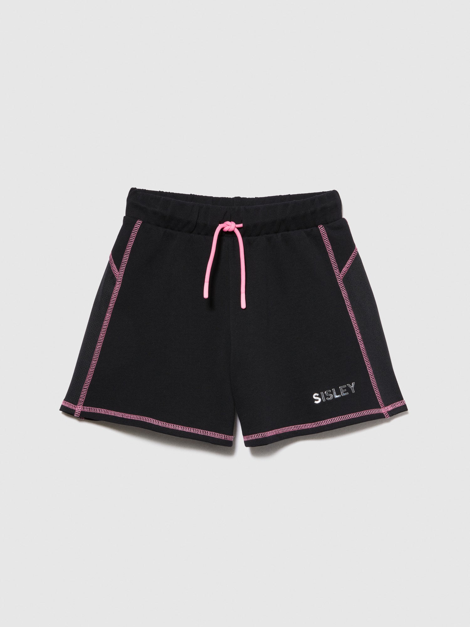 Top sporty con logo da bambina nero | Sisley young Outlet