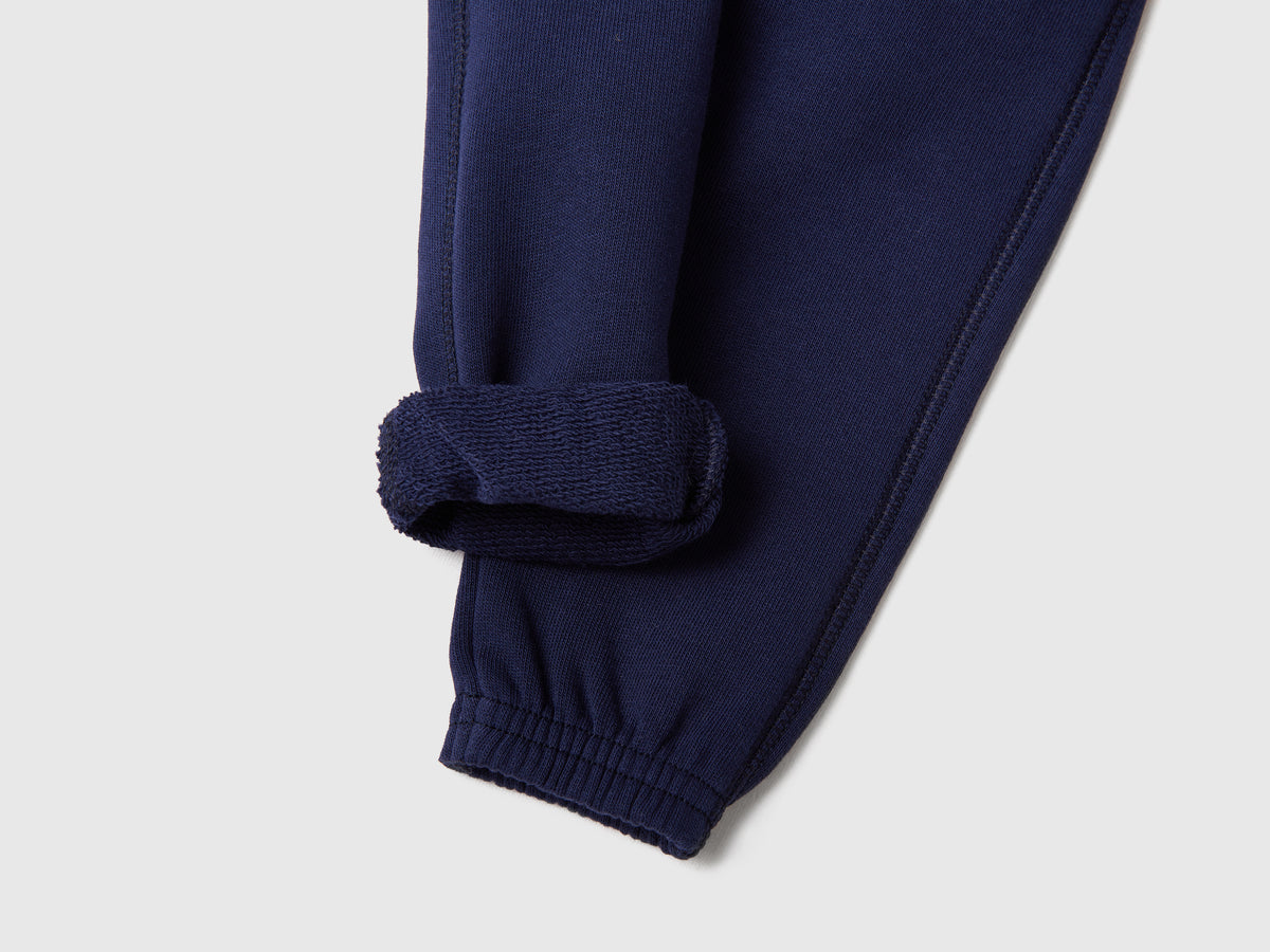 Pantaloni lunghi in felpa di puro cotone