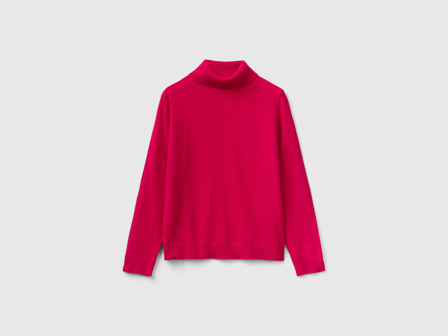 Dolcevita in misto lana da bambina ciclamino | Benetton Outlet