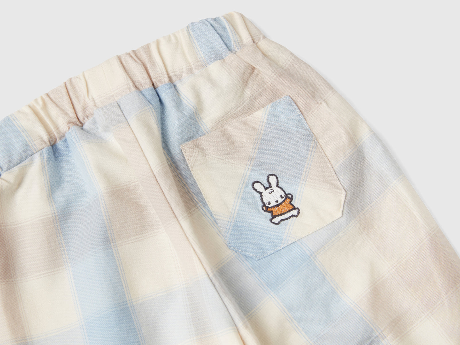 Pantaloni a quadri in cotone stretch da neonato multi-color 2 | Benetton Outlet