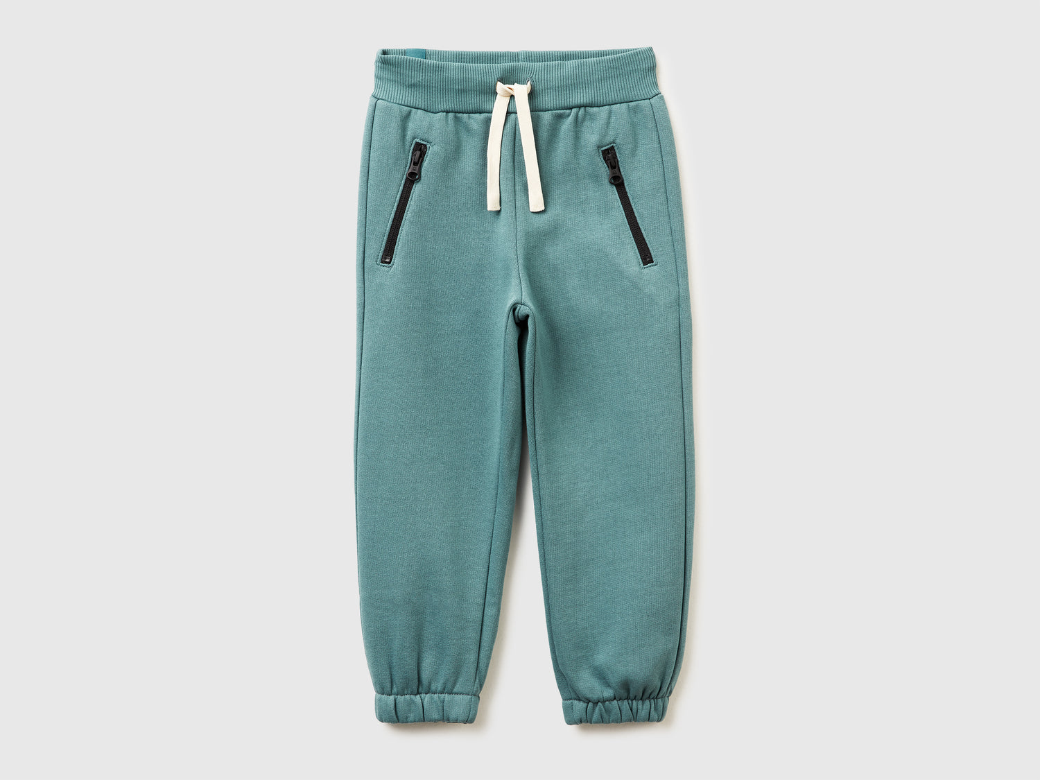 Joggers in calda felpa con coulisse da bimbo turchese | Benetton Outlet
