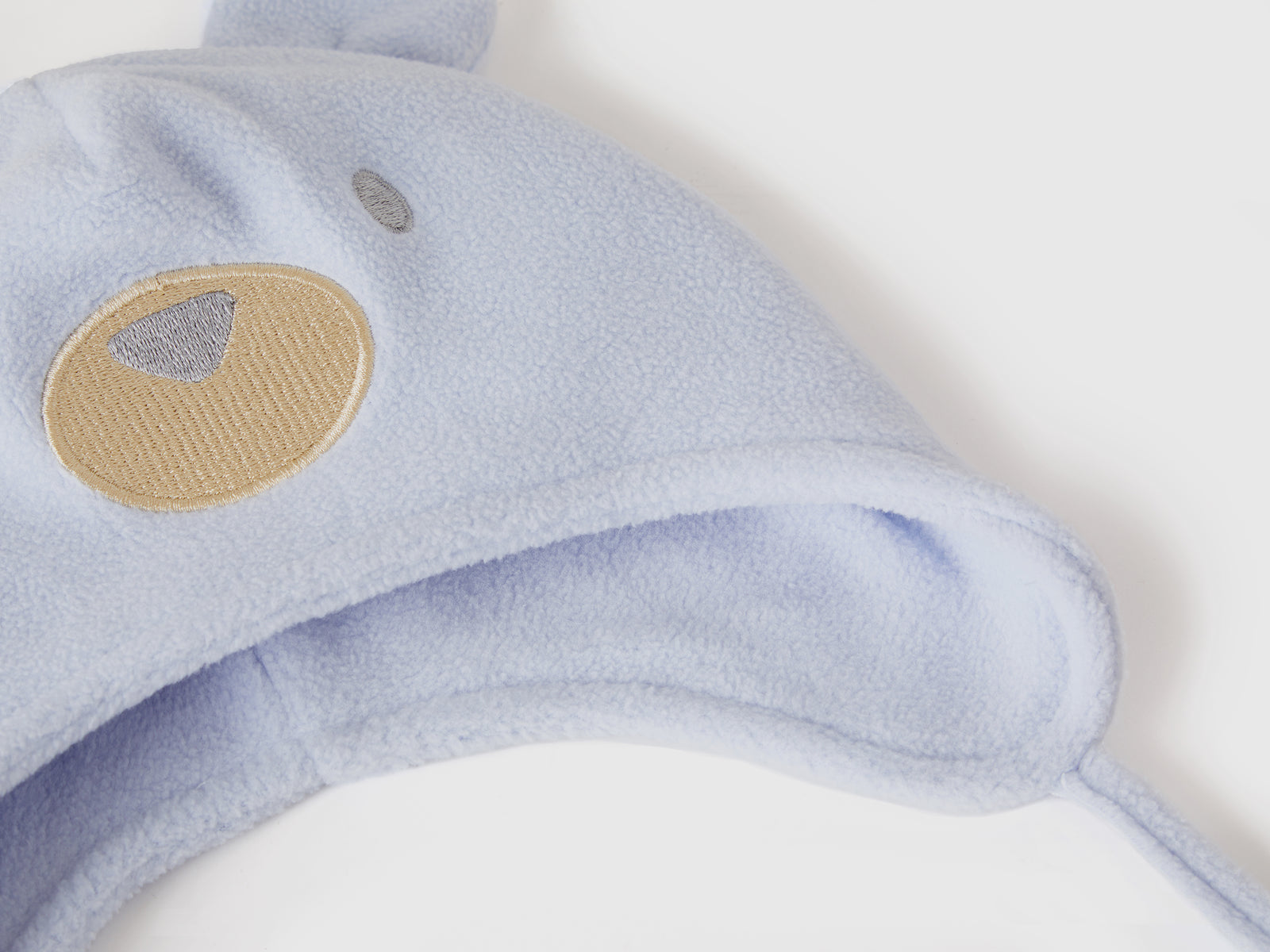 Cappello con paraorecchie in pile da neonato celeste 3 | Benetton Outlet