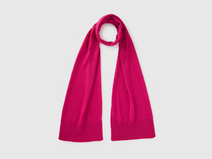 Sciarpa fucsia in pura lana Merino