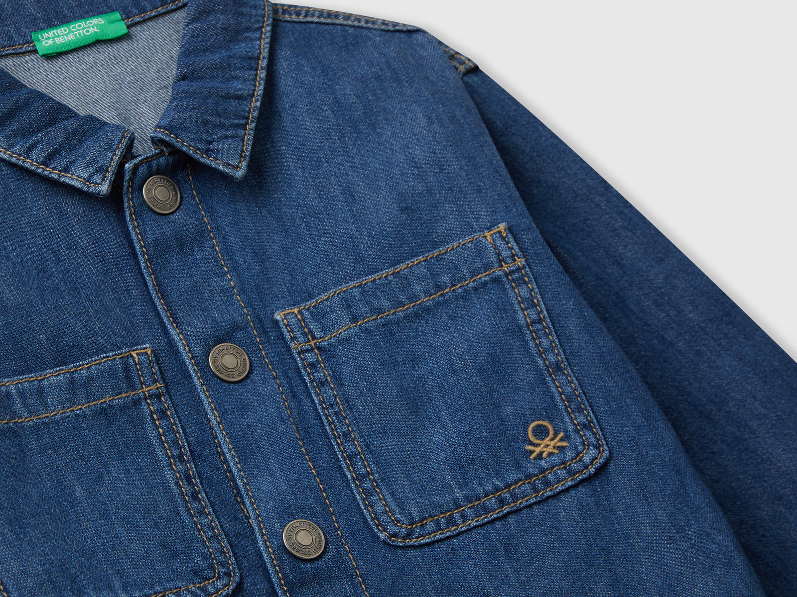 Camicia di jeans da bimbo blu 3 | Benetton Outlet
