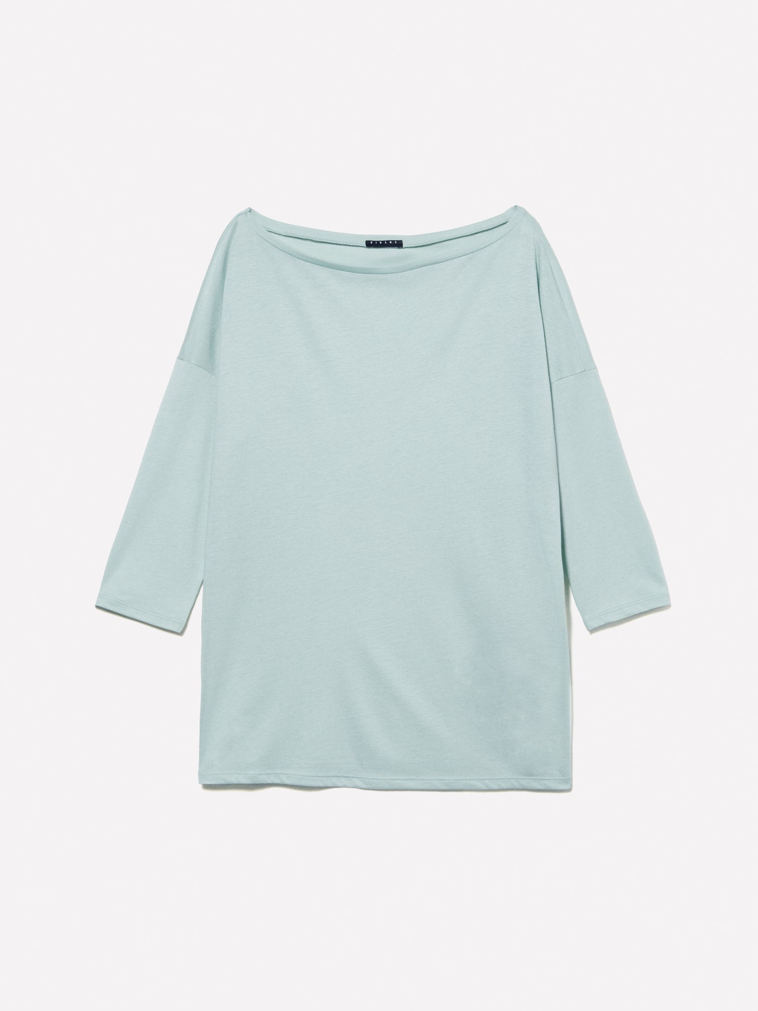 T-shirt con scollo a barca da donna verde chiaro | Sisley Outlet