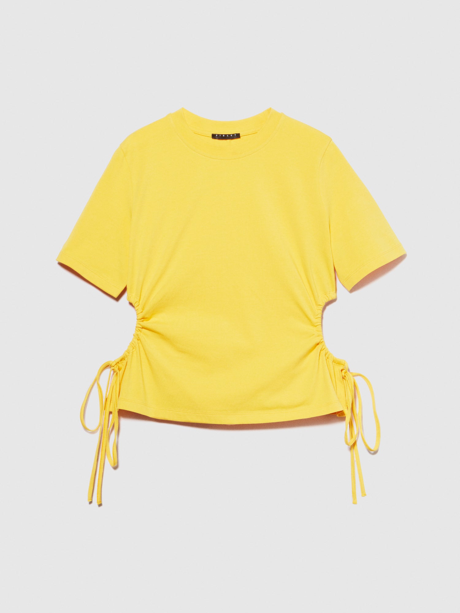 T-shirt con oblò e coulisse da donna giallo | Sisley Outlet
