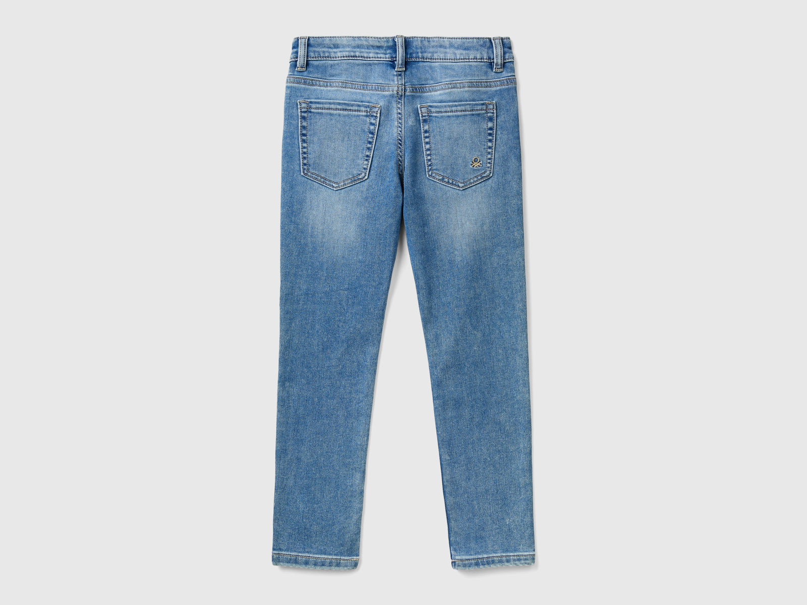 Jeans termici slim fit da bambina azzurro 2 | Benetton Outlet