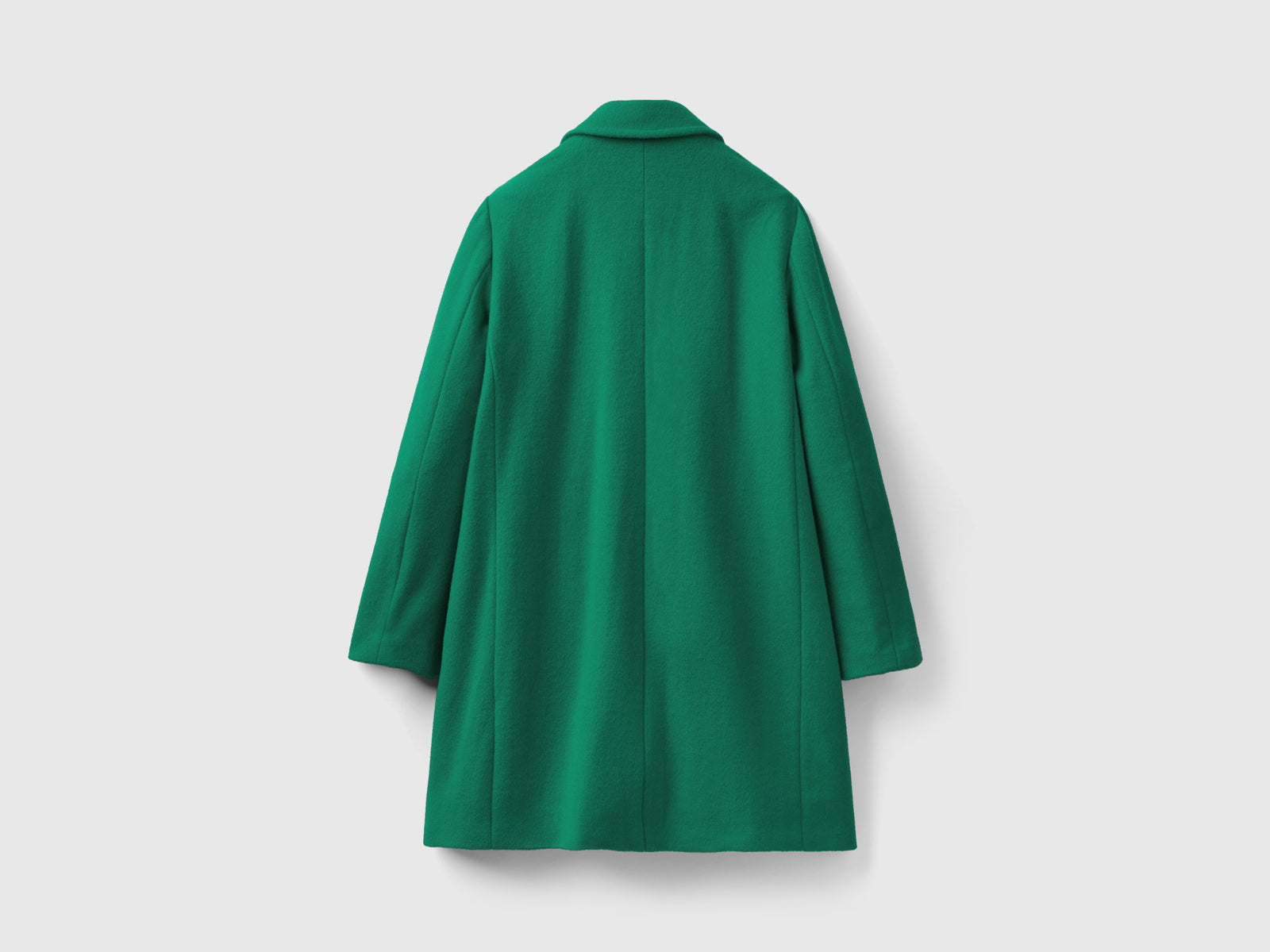 Cappotto corto in panno misto lana da donna verde 2 | Benetton Outlet