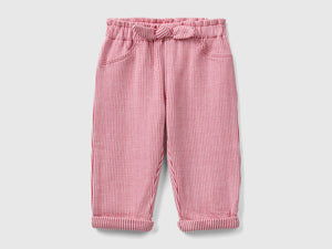 Pantaloni paperbag a righe