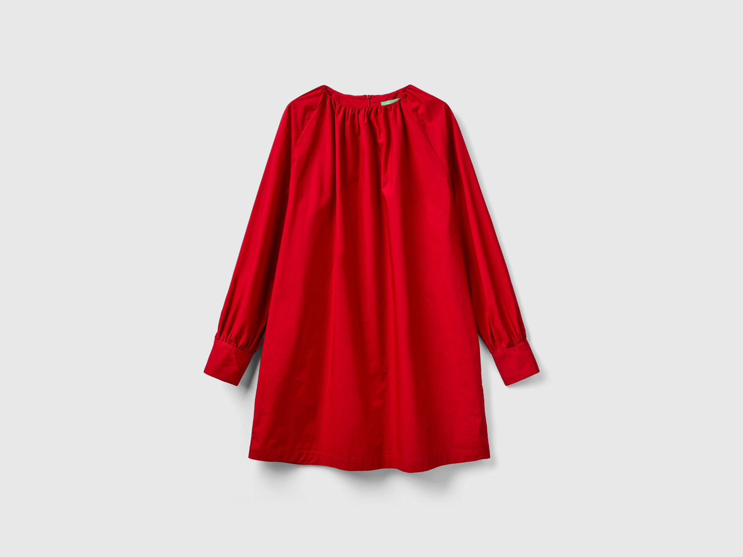 Vestito corto con pieghe sul collo da donna rosso | Benetton Outlet