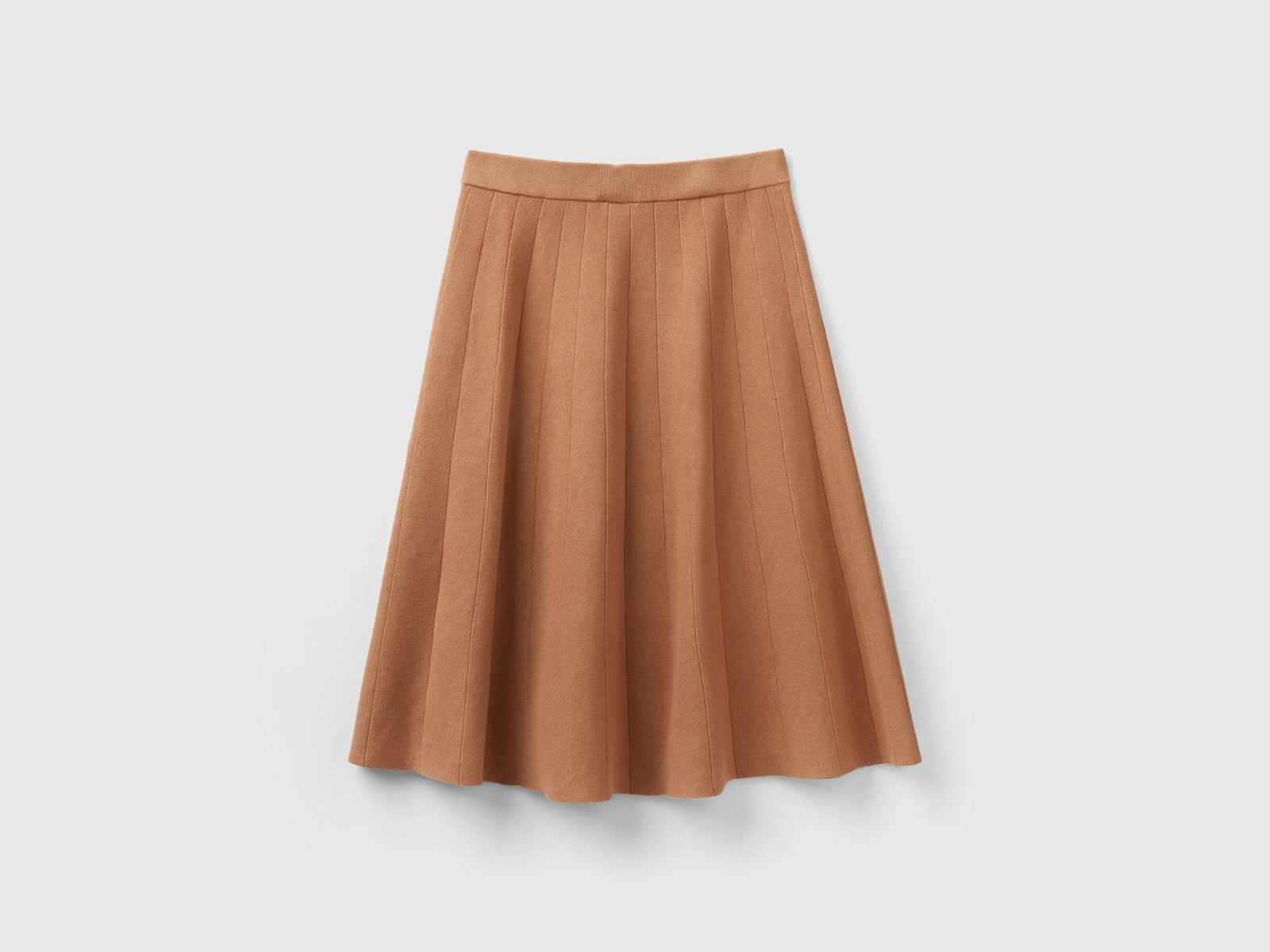 Longuette in maglia da donna cammello 3 | Benetton Outlet