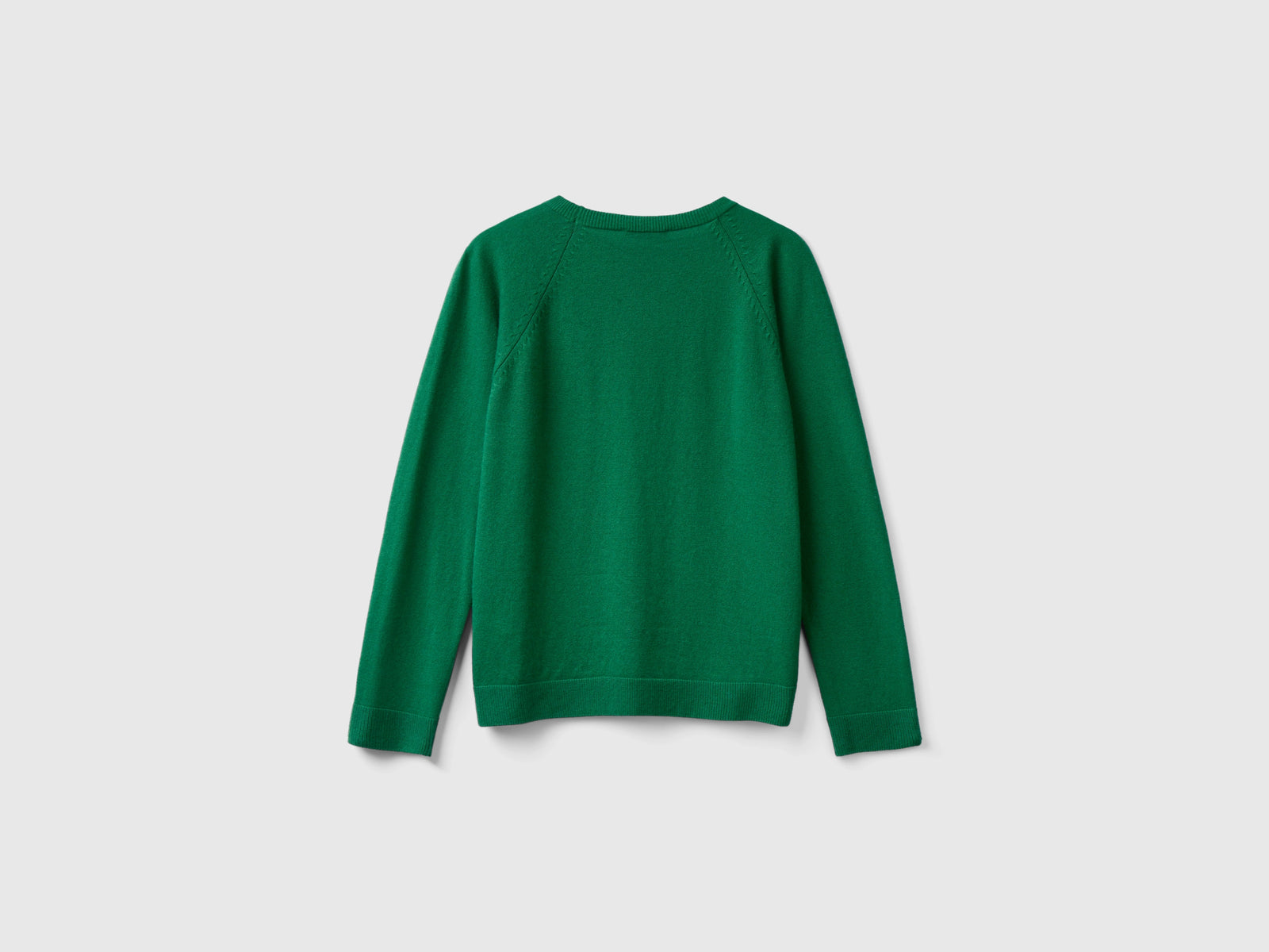 Maglia girocollo bosco in misto lana e cashmere da donna verde 2 | Benetton Outlet