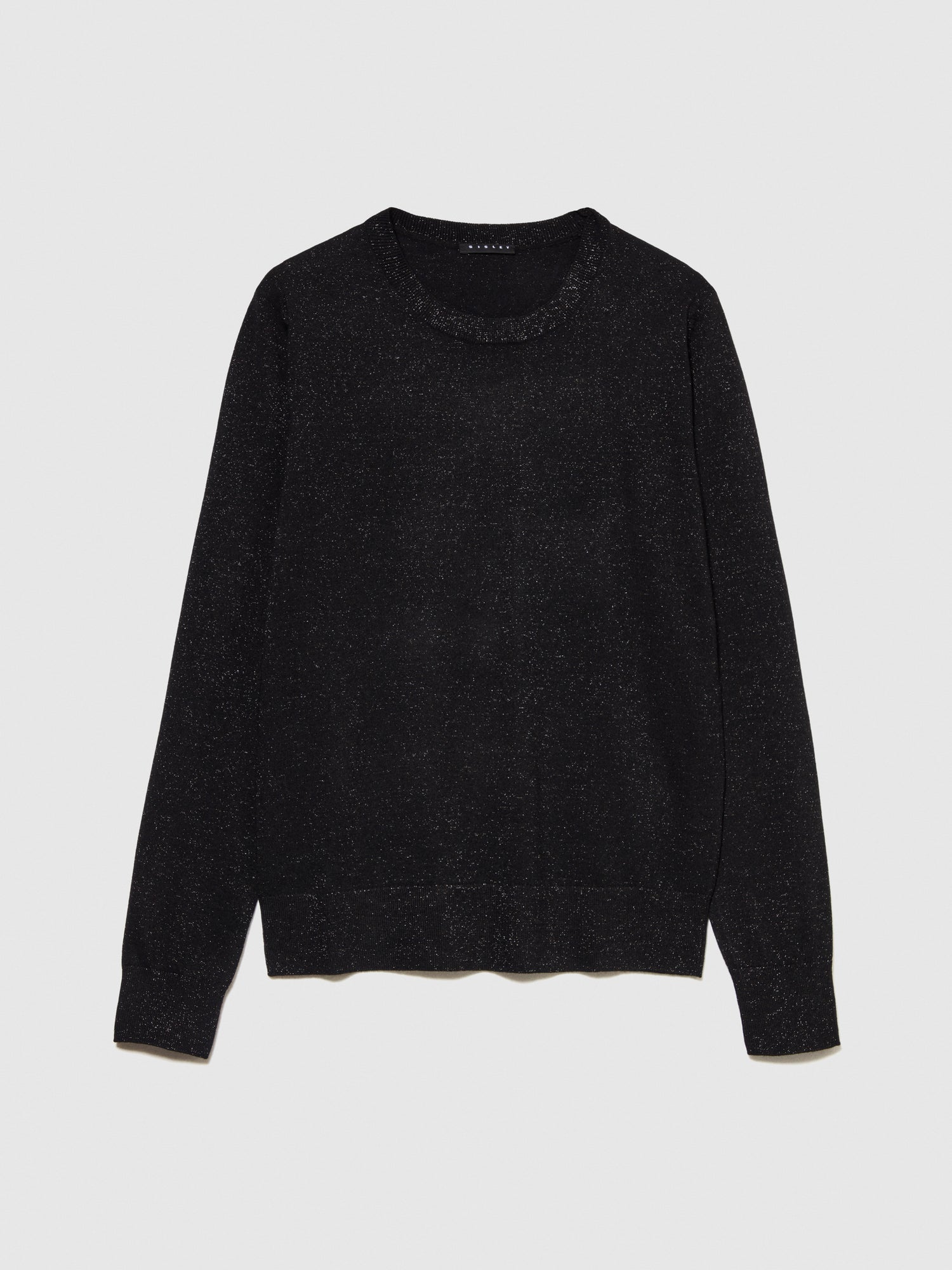Maglia girocollo slim fit da donna nero | Sisley Outlet