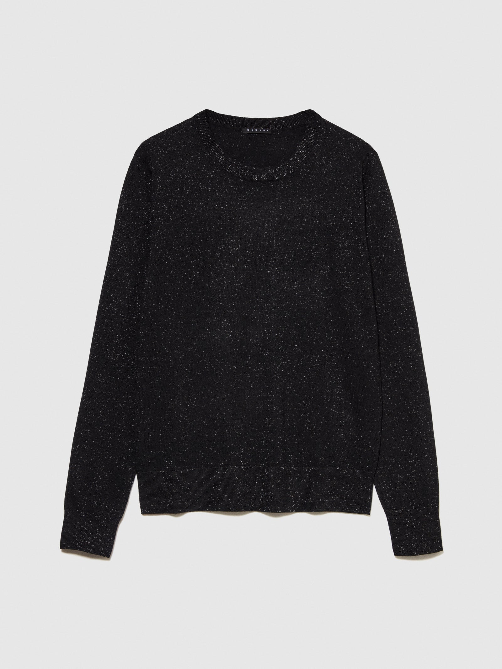Maglia girocollo slim fit da donna nero | Sisley Outlet