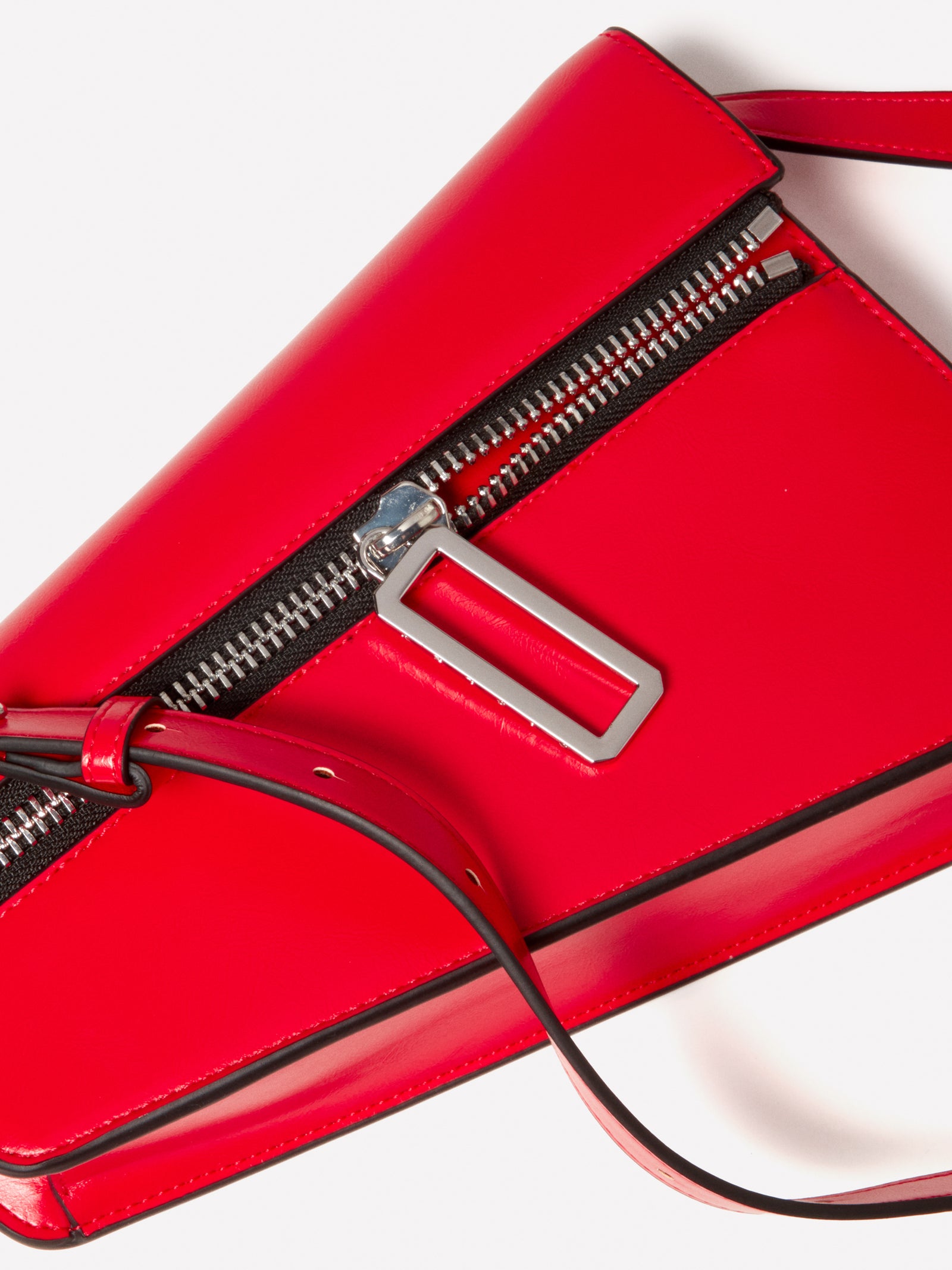 Bolso asimétrico con bandolera da donna rosso 3 | Sisley Outlet