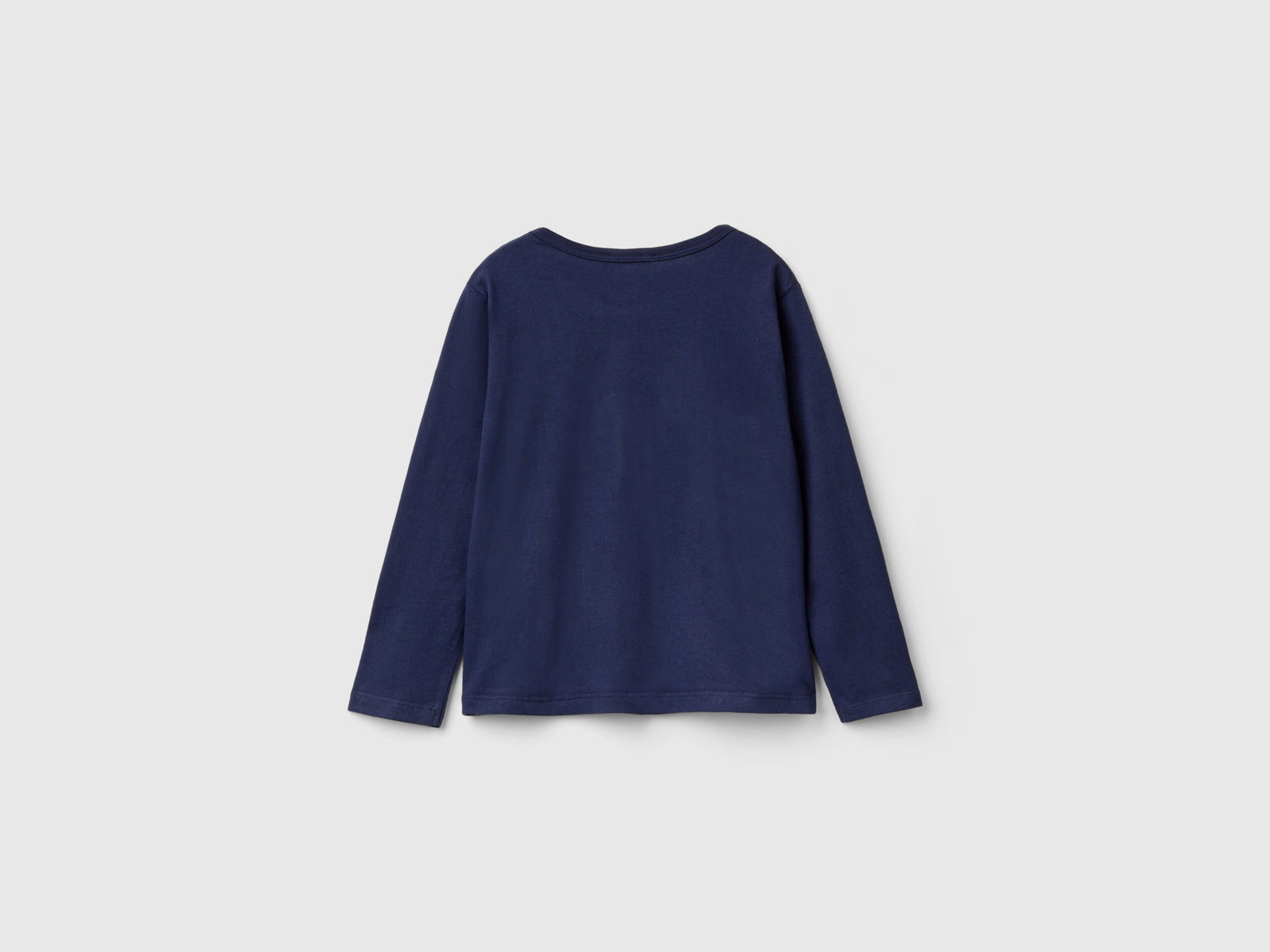 T-shirt con stampa e paillettes da bimba blu scuro 2 | Benetton Outlet