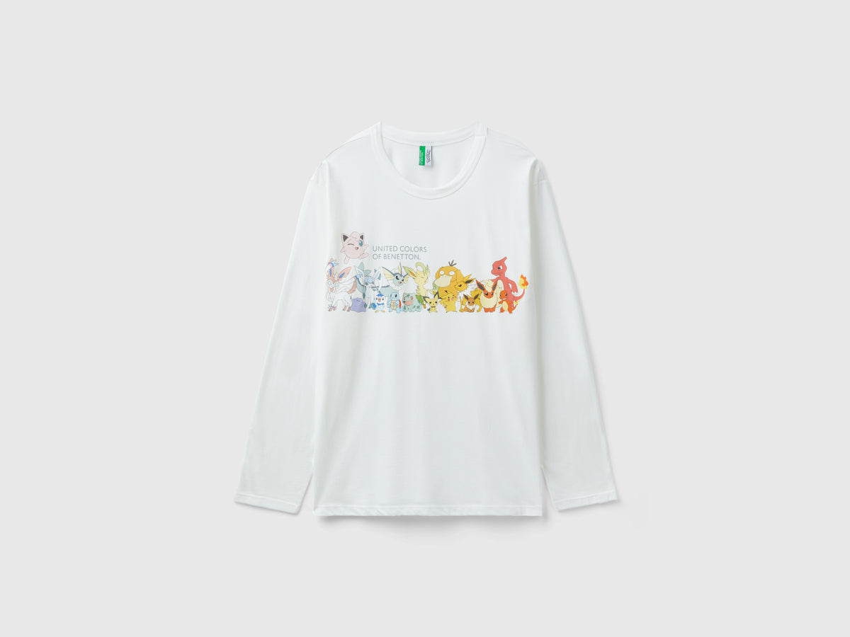 T-shirt Pokémon in cotone a fibra lunga