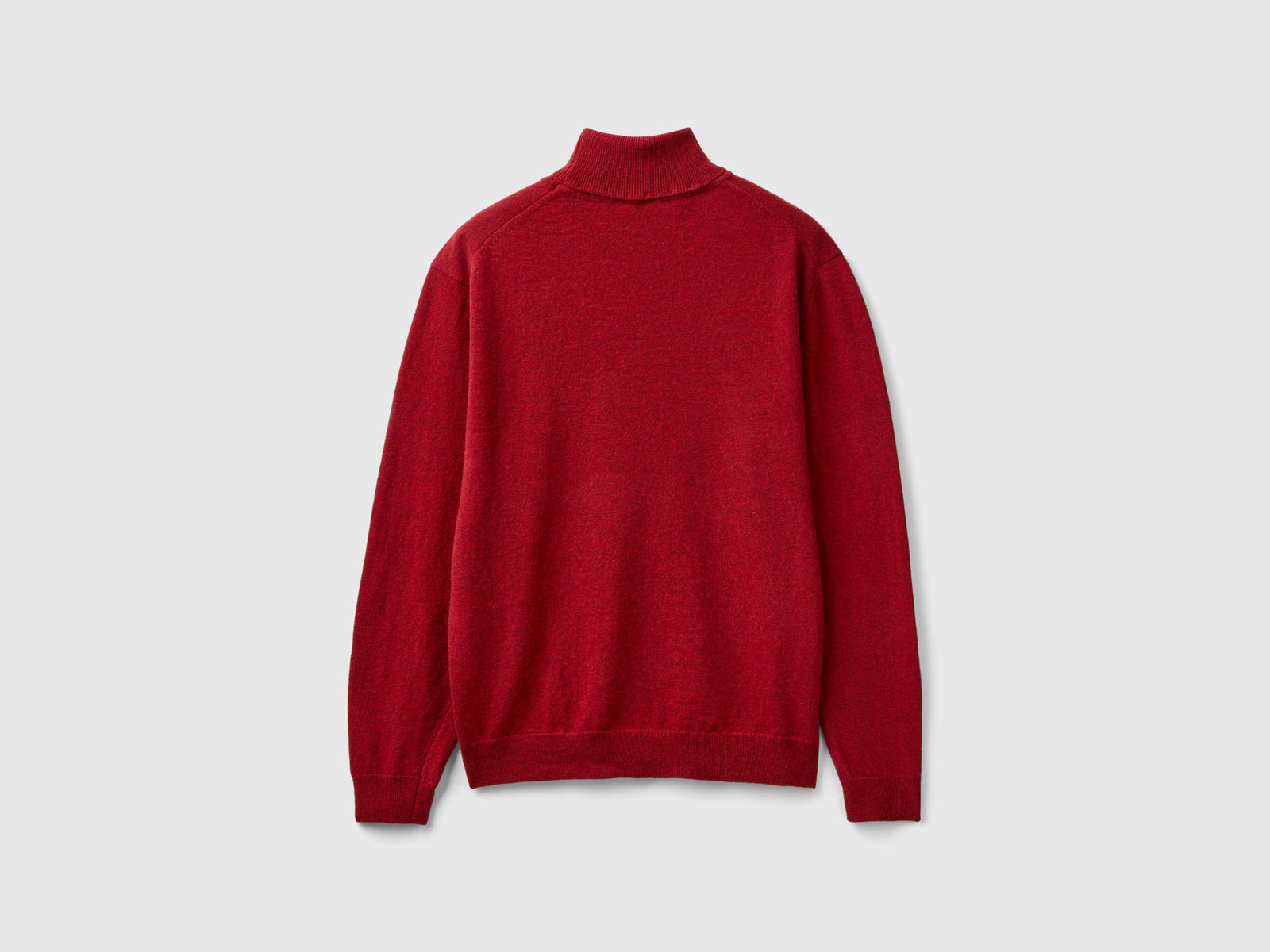 Dolcevita mélange in pura lana Merino da uomo rosso 2 | Benetton Outlet