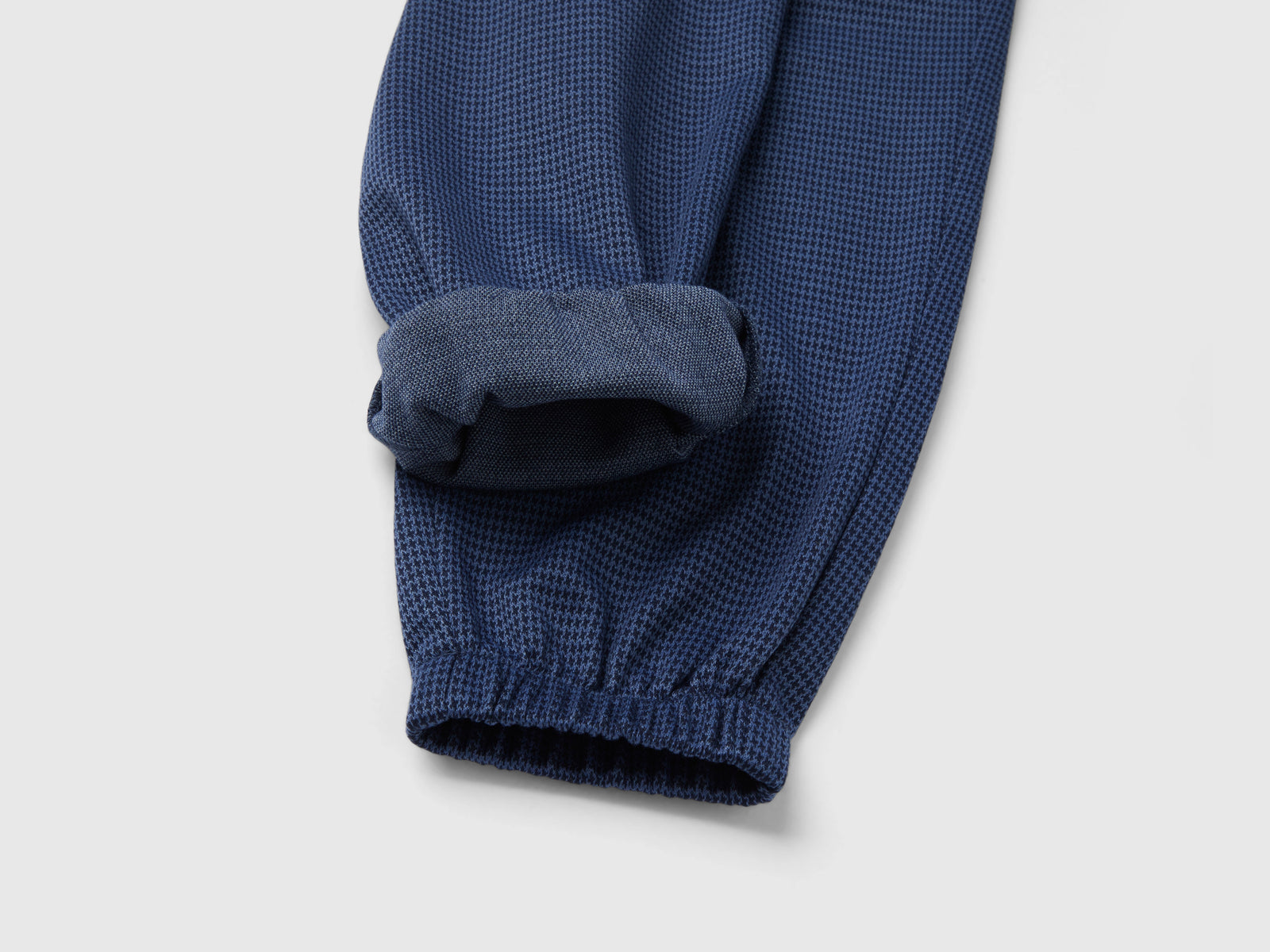 Pantaloni over fit pied de poule da bimbo blu scuro 3 | Benetton Outlet