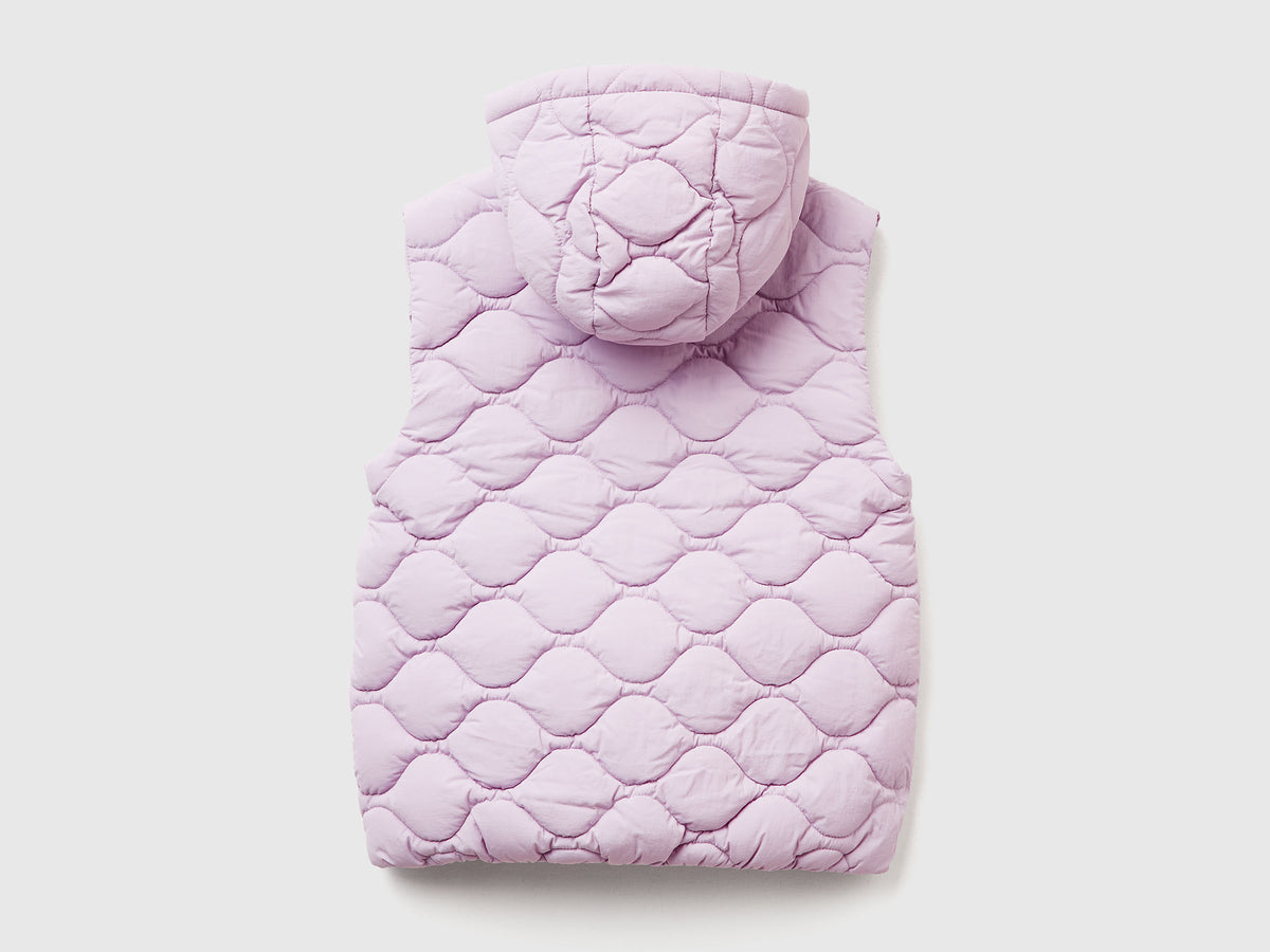 Gilet imbottito con cappuccio