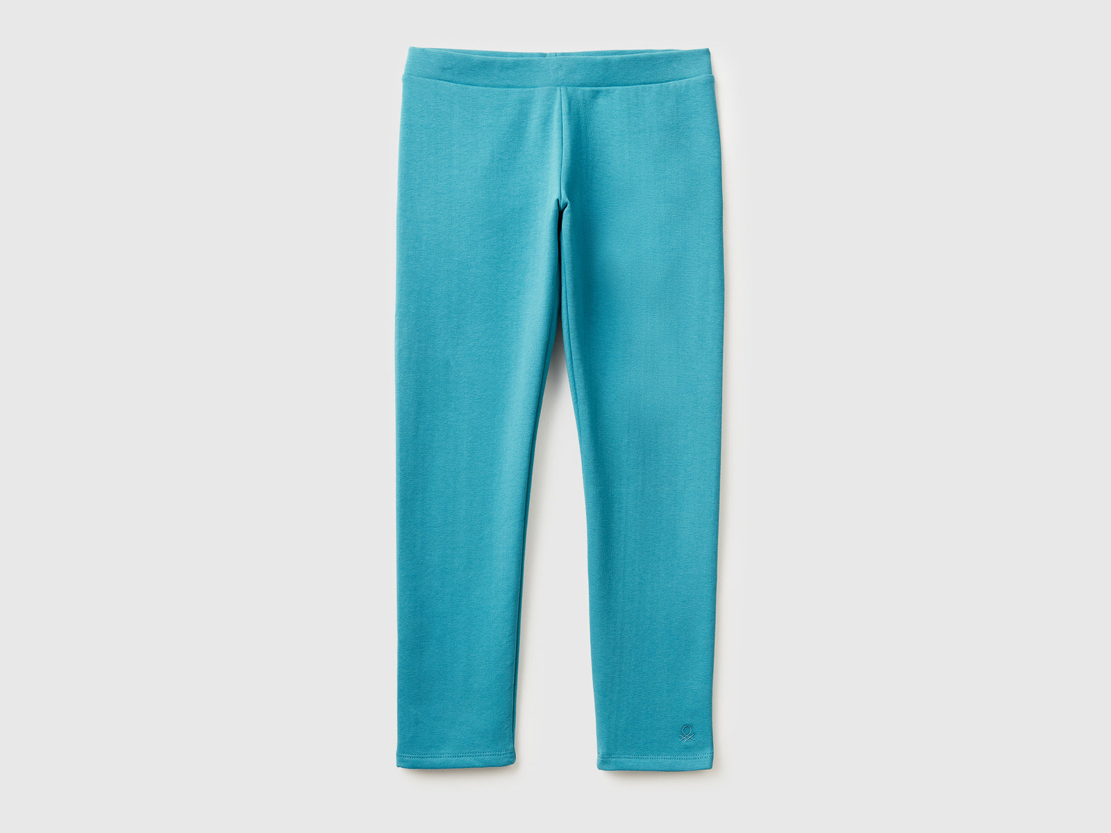 Caldi leggings felpati da bambina turchese | Benetton Outlet