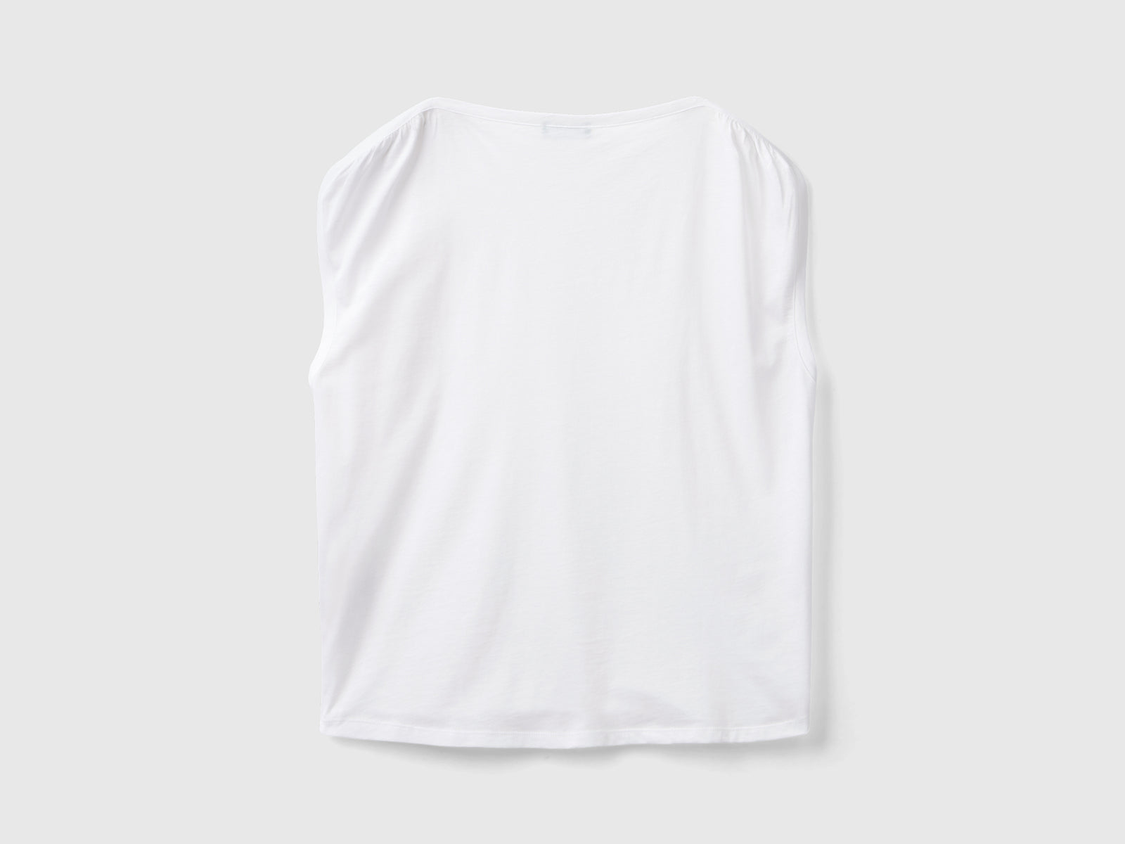 Top girocollo regular fit da donna bianco 2 | Benetton Outlet