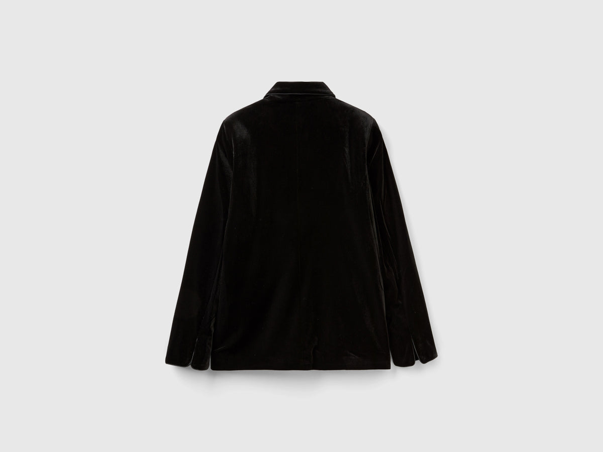 Blazer in velluto liscio