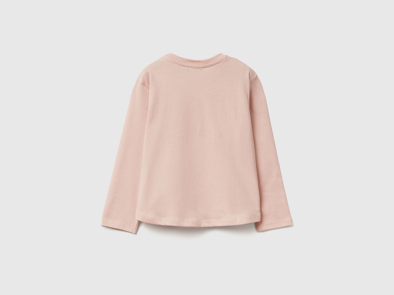 T-shirt con applicazione effetto petali da bimba rosa tenue 2 | Benetton Outlet