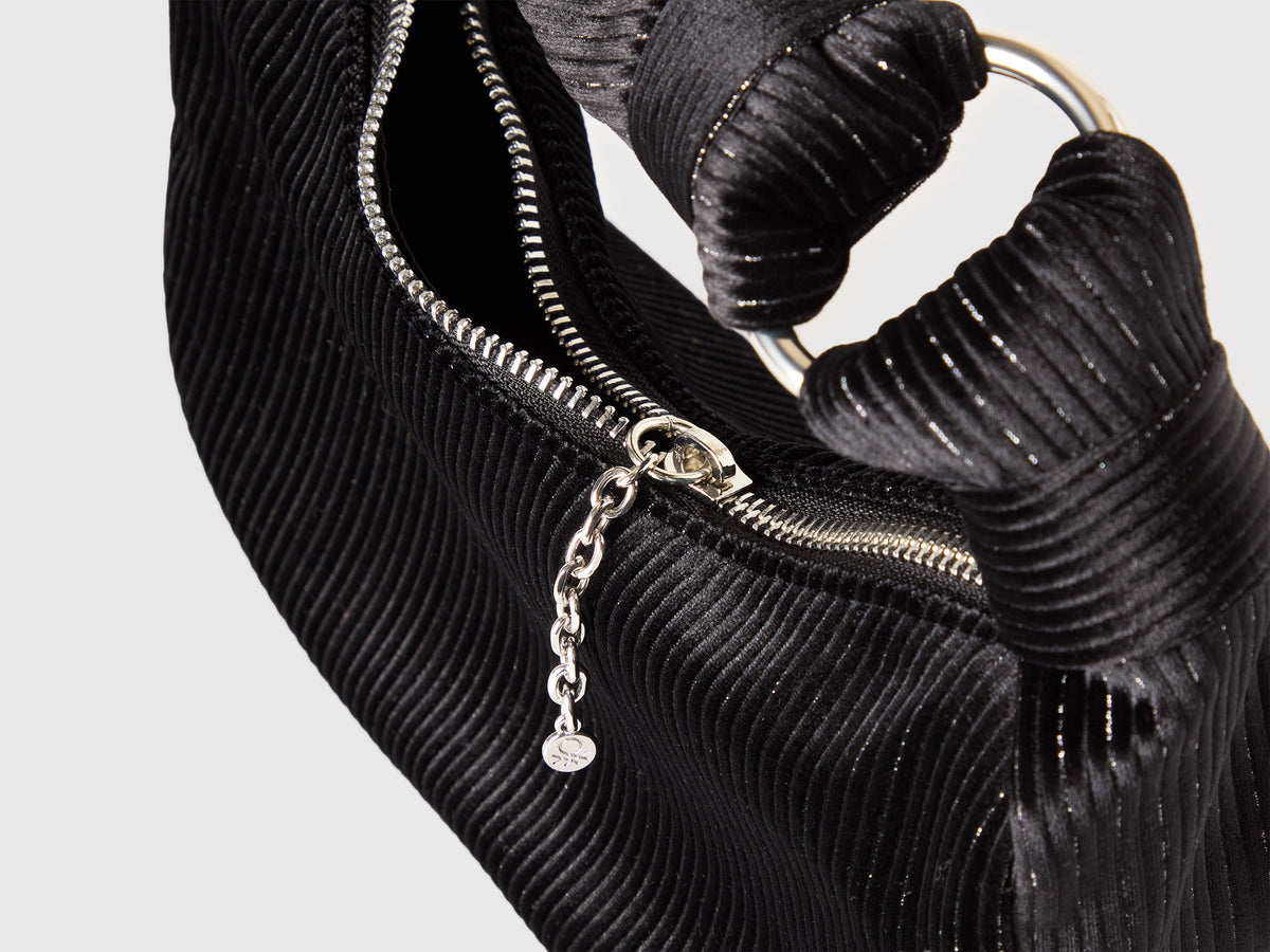 Borsa hobo in velluto con lurex