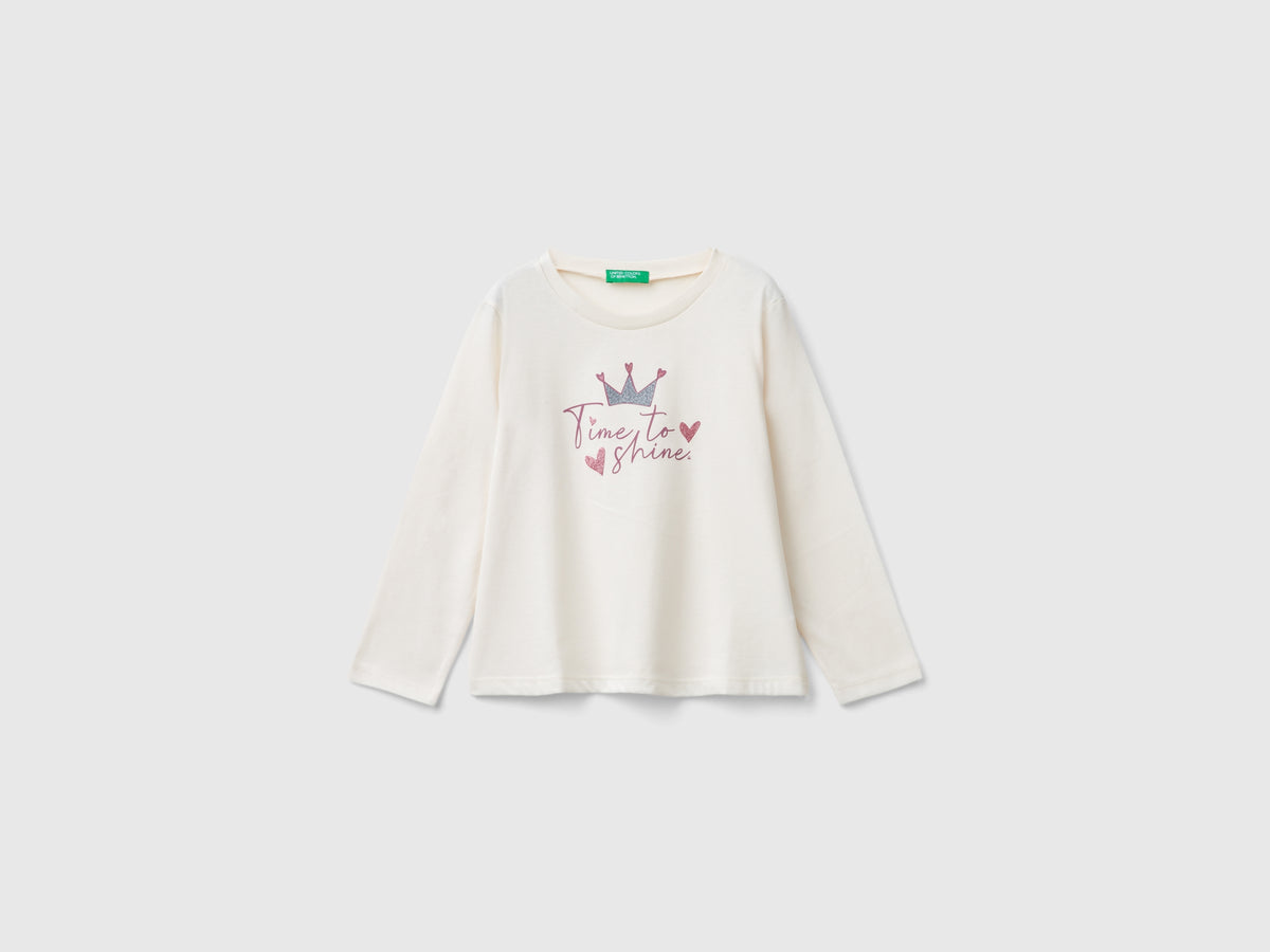 Glitter print T-shirt