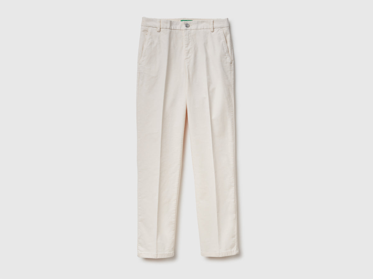 Chino in velluto elasticizzato