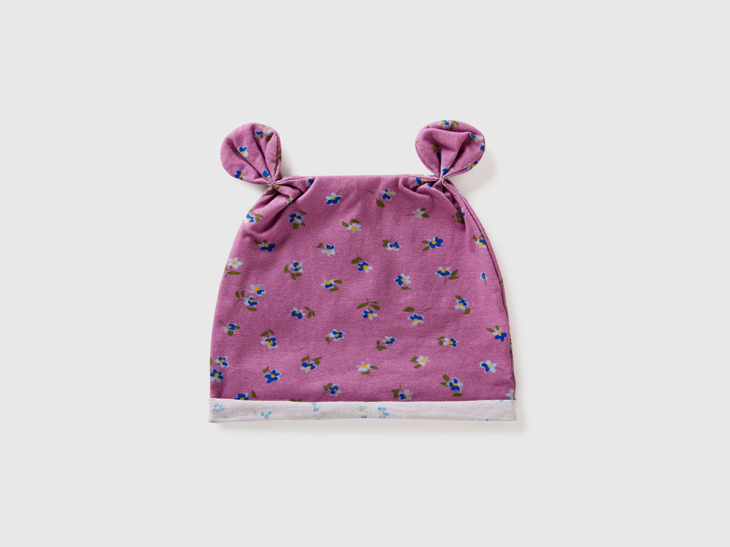 Cappellino stampato in 100% cotone da neonato lilla | Benetton Outlet