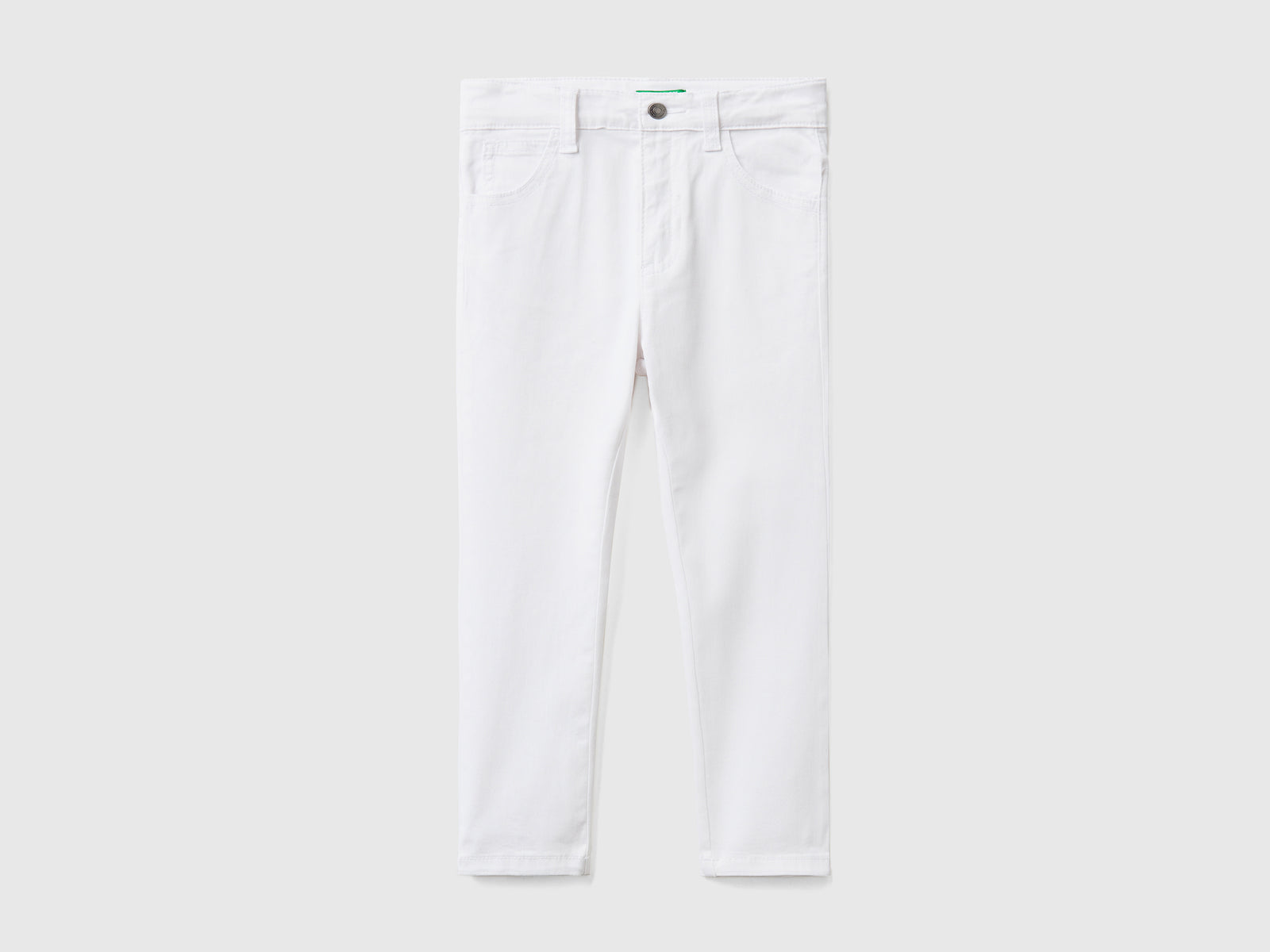 Pantaloni slim fit cinque tasche da bimbo bianco | Benetton Outlet