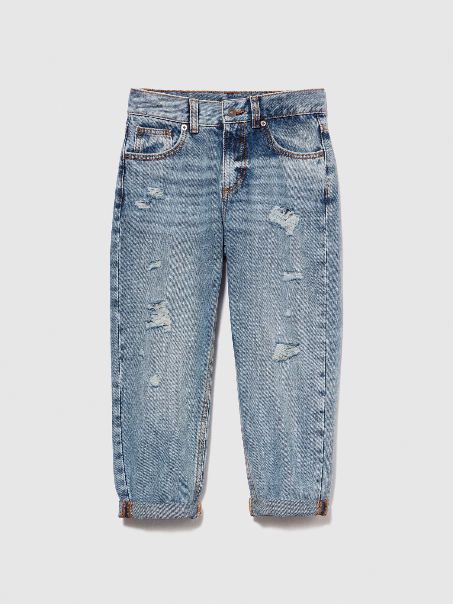 Jeans carrot fit con rotture da bambino azzurro | Sisley young Outlet